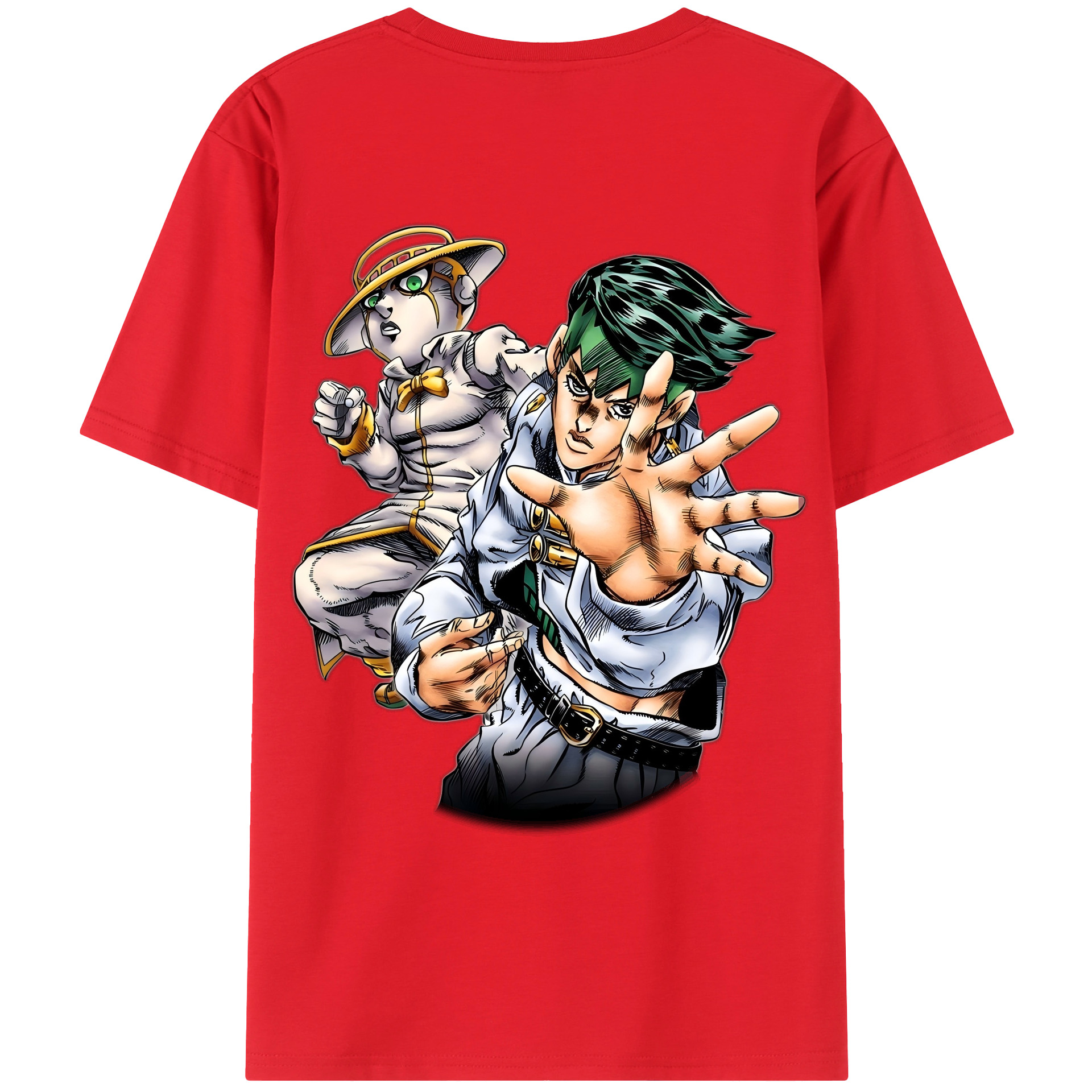 （画像用） ジョジョの奇妙な冒険 岸辺 露伴（きしべ ろはん） JoJo's Bizarre Adventure Rohan Kishibe レディース半袖Tシャツ(バックプリント)