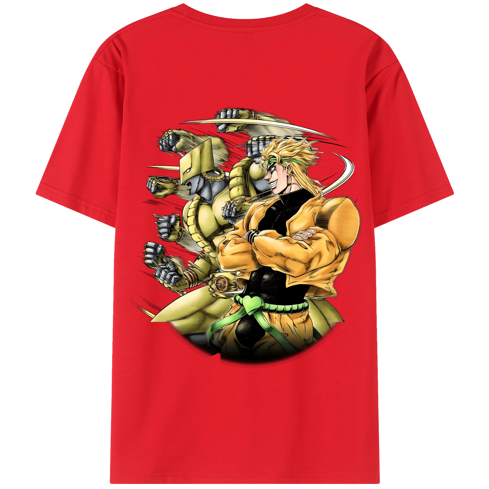 （画像用） ジョジョの奇妙な冒険 ディオ?ブランドー JoJo's Bizarre Adventure Dio Brando レディース半袖Tシャツ(バックプリント)