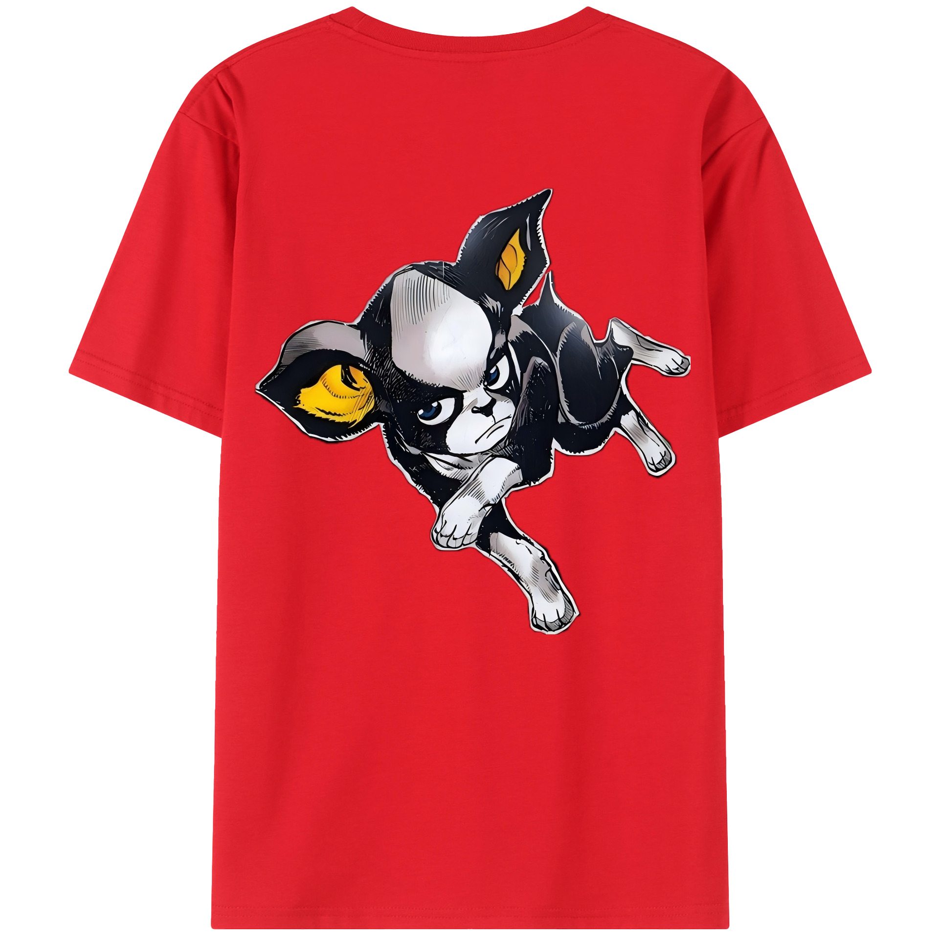 （画像用） ジョジョの奇妙な冒険 イギー JoJo's Bizarre Adventure Iggy レディース半袖Tシャツ(バックプリント)