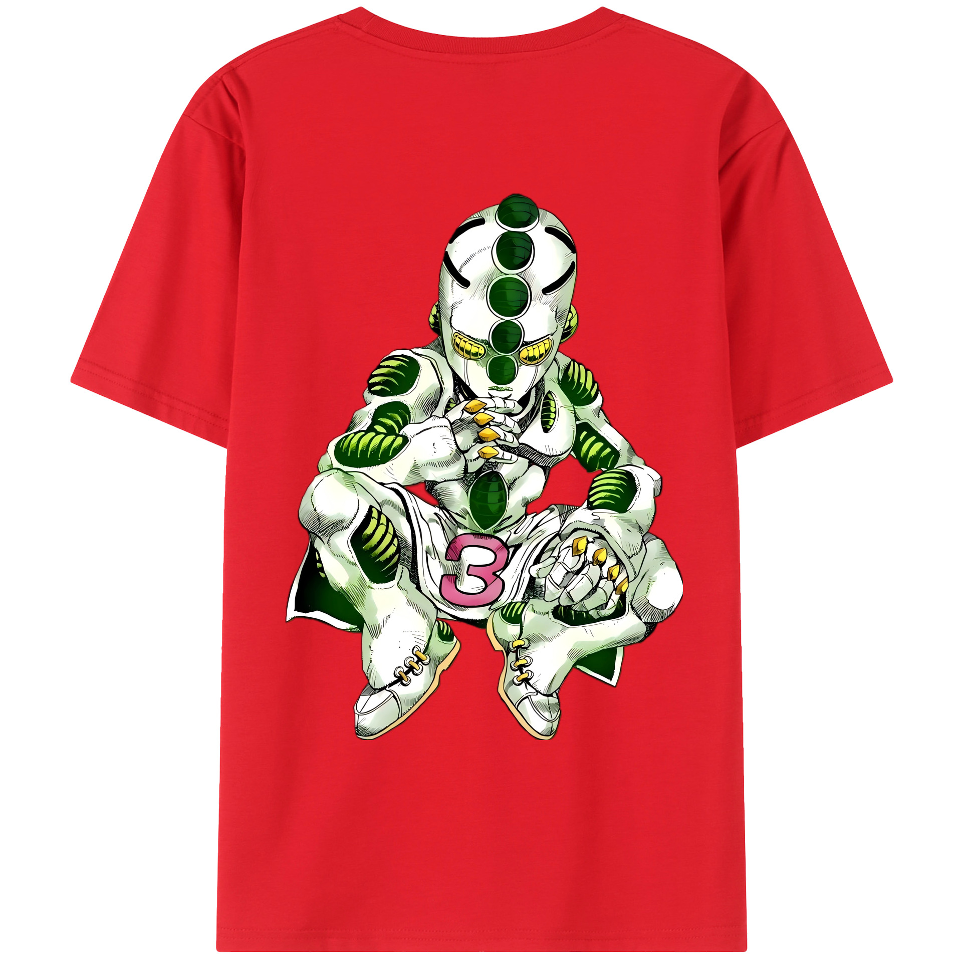 （画像用） ジョジョの奇妙な冒険 広瀨康一 JoJo's Bizarre Adventure Hirose Koichi レディース半袖Tシャツ(バックプリント)