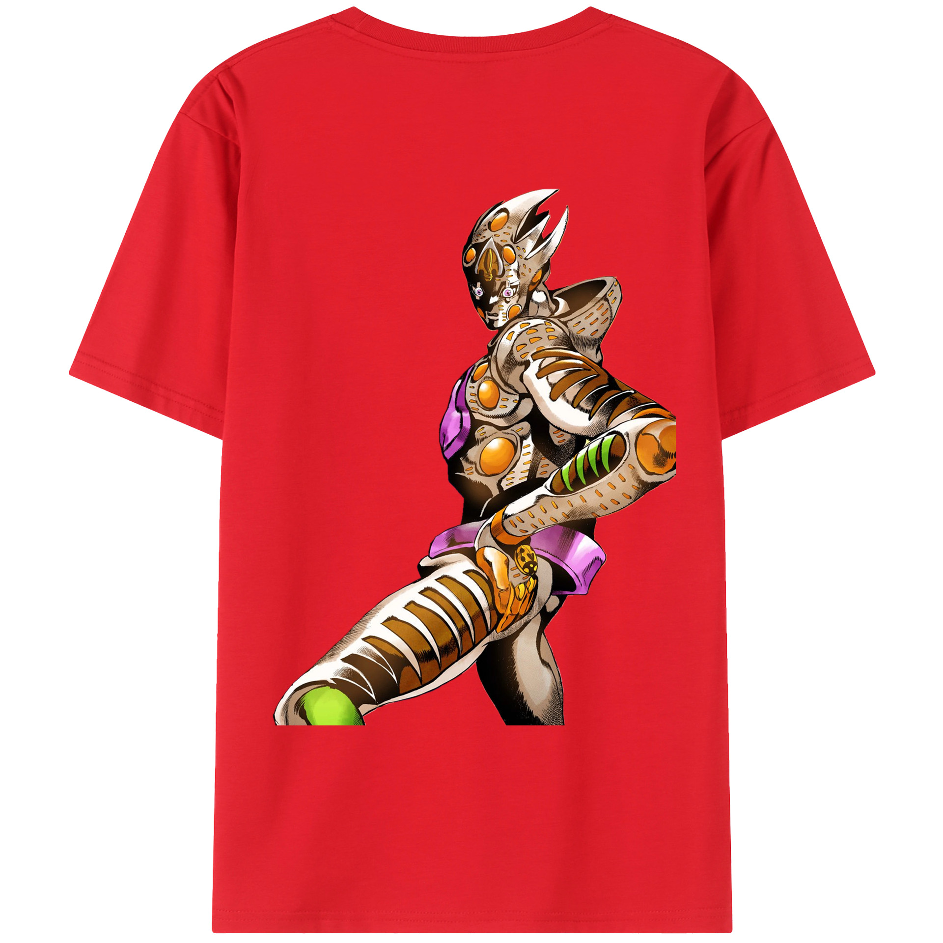 （画像用） ジョジョの奇妙な冒険 ジョルノ?ジョバァーナ JoJo's Bizarre Adventure Giorno Giovanna レディース半袖Tシャツ(バックプリント)