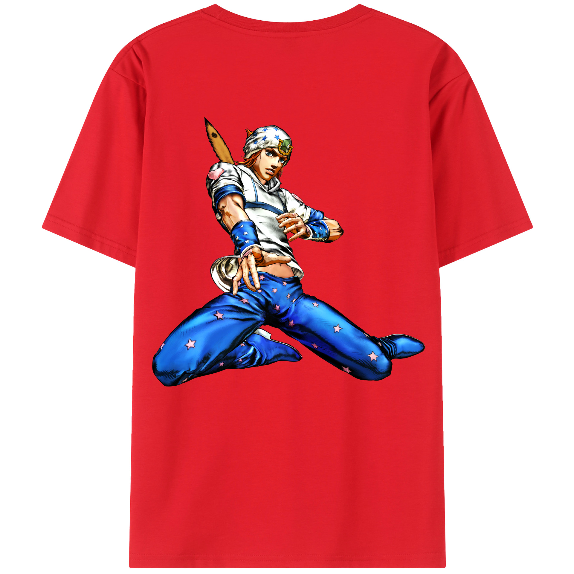 （画像用） ジョジョの奇妙な冒険 ジョナサン?ジョースター JoJo's Bizarre Adventure Jonathan Joestar レディース半袖Tシャツ(バックプリント)