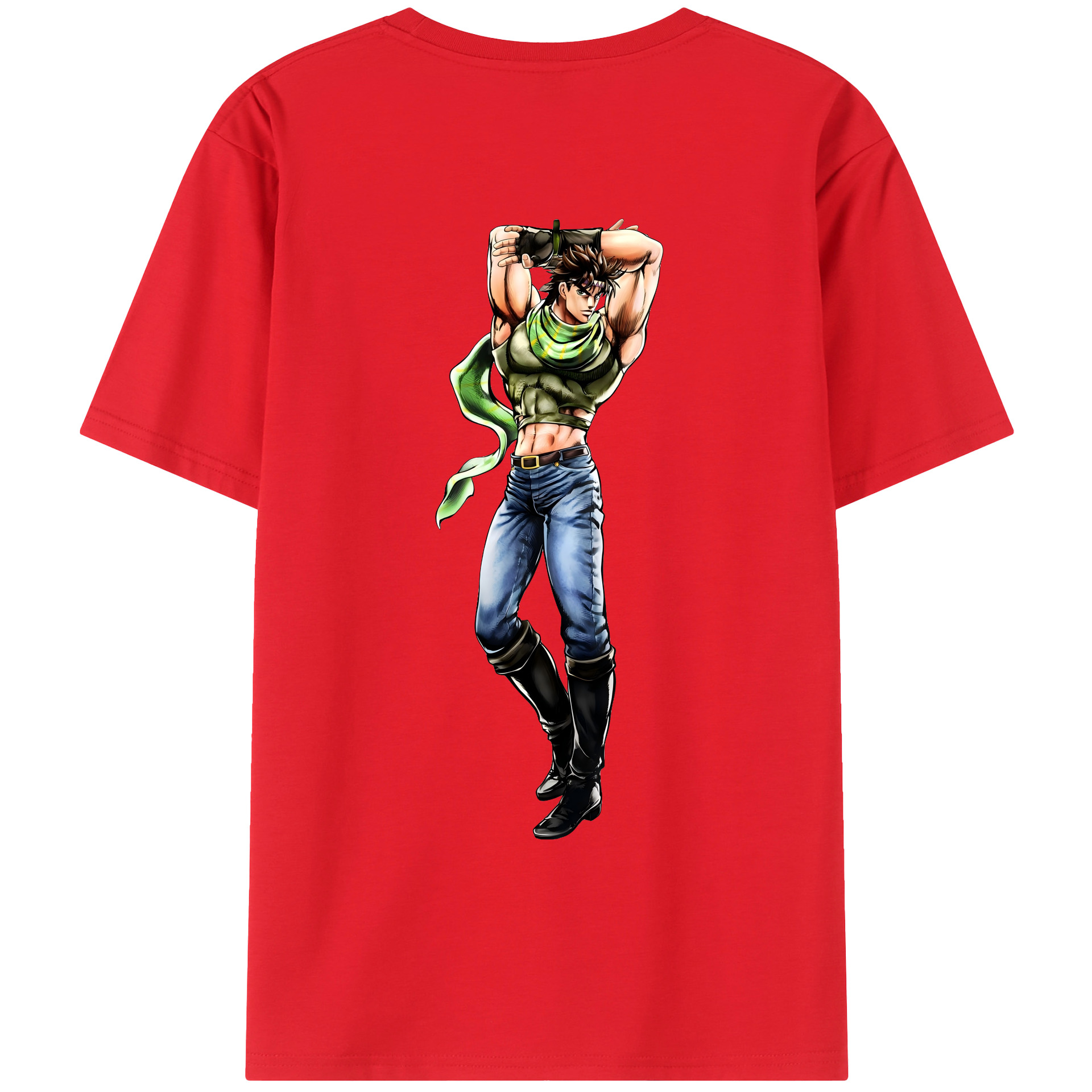 （画像用） ジョジョの奇妙な冒険 ジョセフ?ジョースター JoJo's Bizarre Adventure Joseph Joestar レディース半袖Tシャツ(バックプリント)
