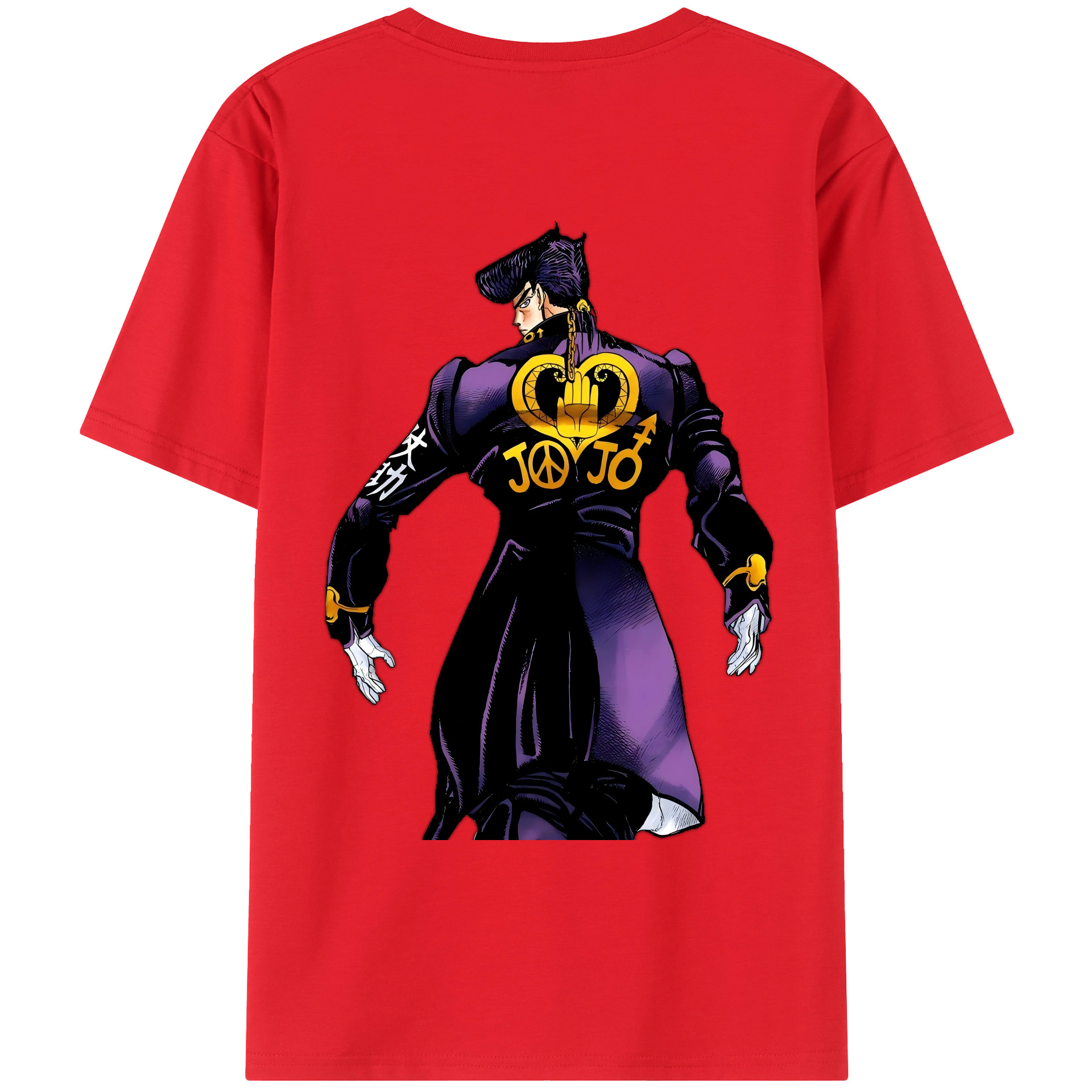 （画像用） ジョジョの奇妙な冒険 ひがしかた じょうすけ JoJo's Bizarre Adventure Higashikata Josuke レディース半袖Tシャツ(バックプリント)