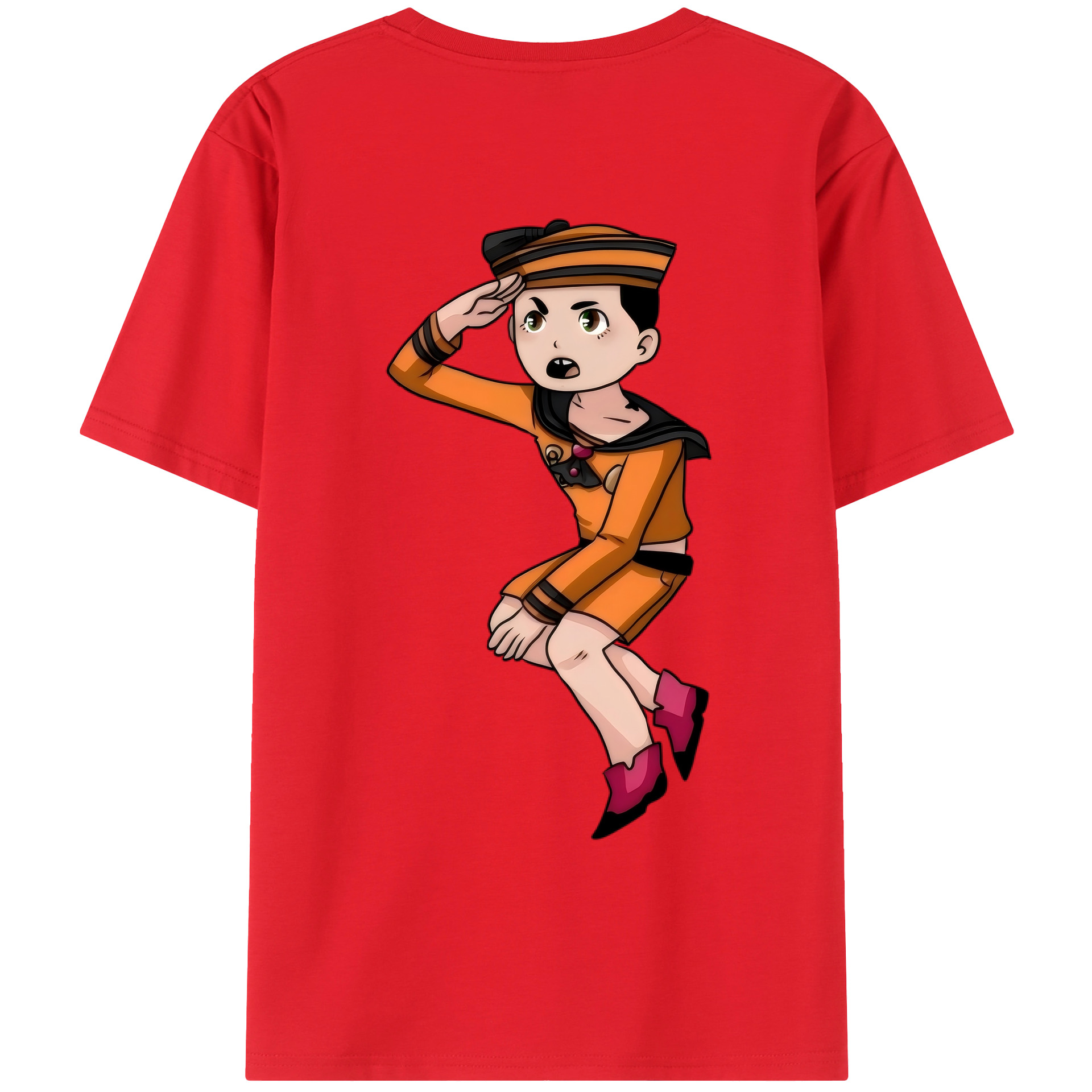 （画像用） ジョジョの奇妙な冒険 東方定助 JoJo's Bizarre Adventure Higashikata Josuke レディース半袖Tシャツ(バックプリント)