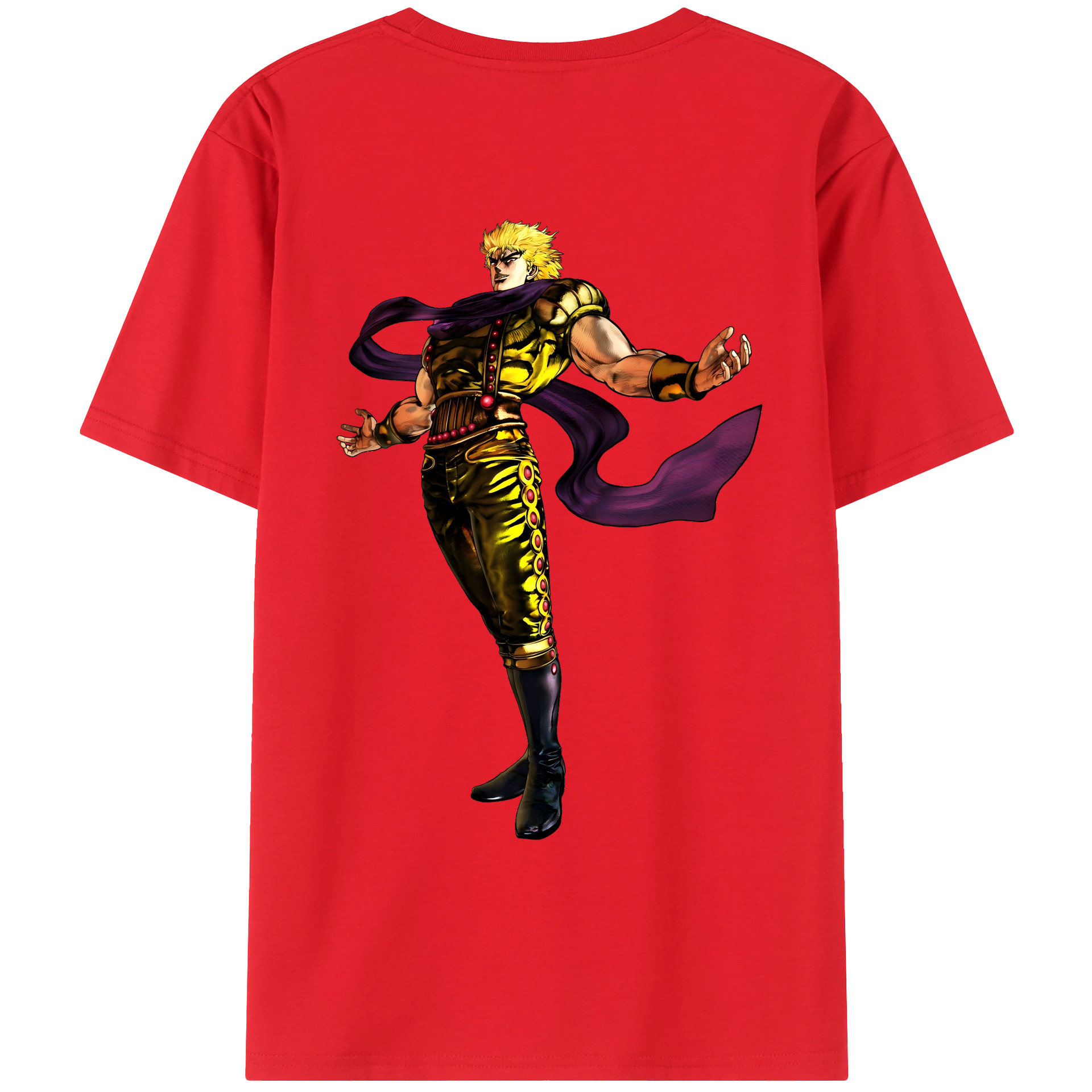 （画像用） ジョジョの奇妙な冒険 ディオ?ブランドー JoJo's Bizarre Adventure Dio Brando レディース半袖Tシャツ(バックプリント)