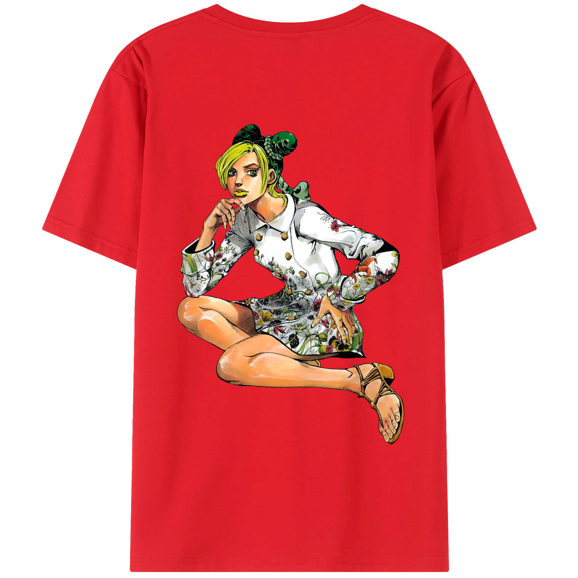（画像用） "ジョジョの奇妙な冒険 くうじょう ジョリーン JoJo's Bizarre Adventure Jolyne Cujoh " レディース半袖Tシャツ(バックプリント)