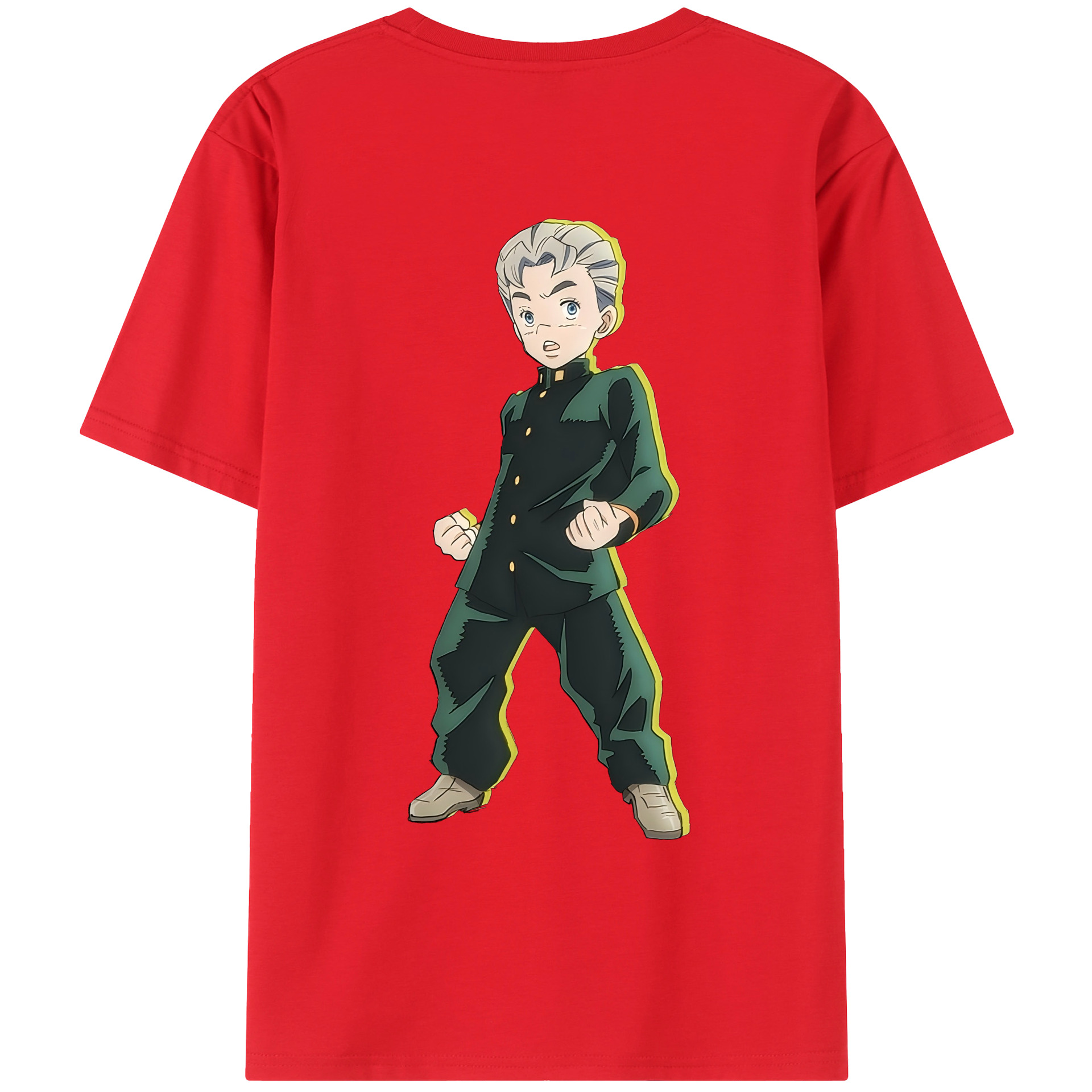 （画像用） ジョジョの奇妙な冒険 広瀨康一 JoJo's Bizarre Adventure Hirose Koichi レディース半袖Tシャツ(バックプリント)