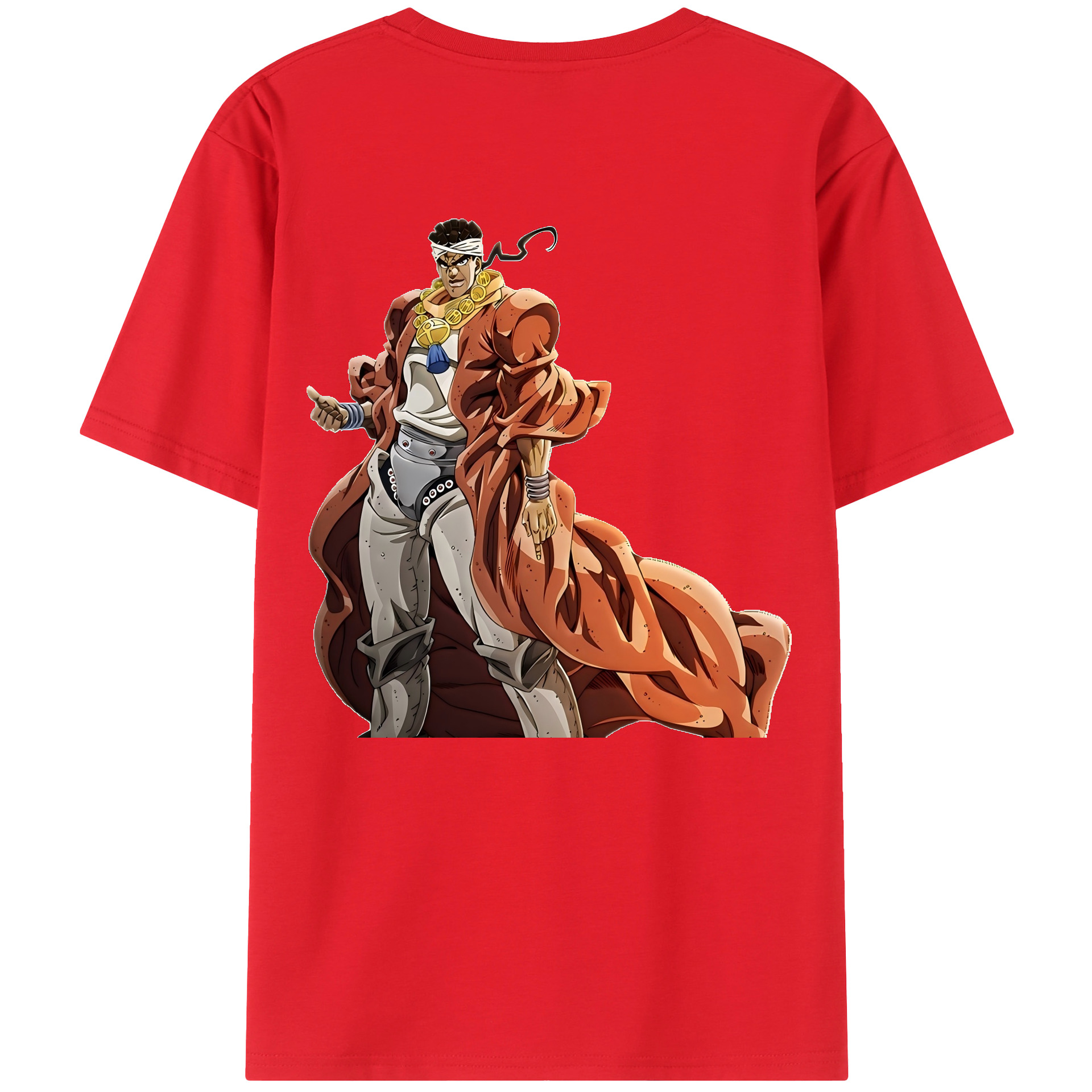 （画像用） ジョジョの奇妙な冒険 ムハンマド?アブドゥル JoJo's Bizarre Adventure Muhammad Avdol レディース半袖Tシャツ(バックプリント)