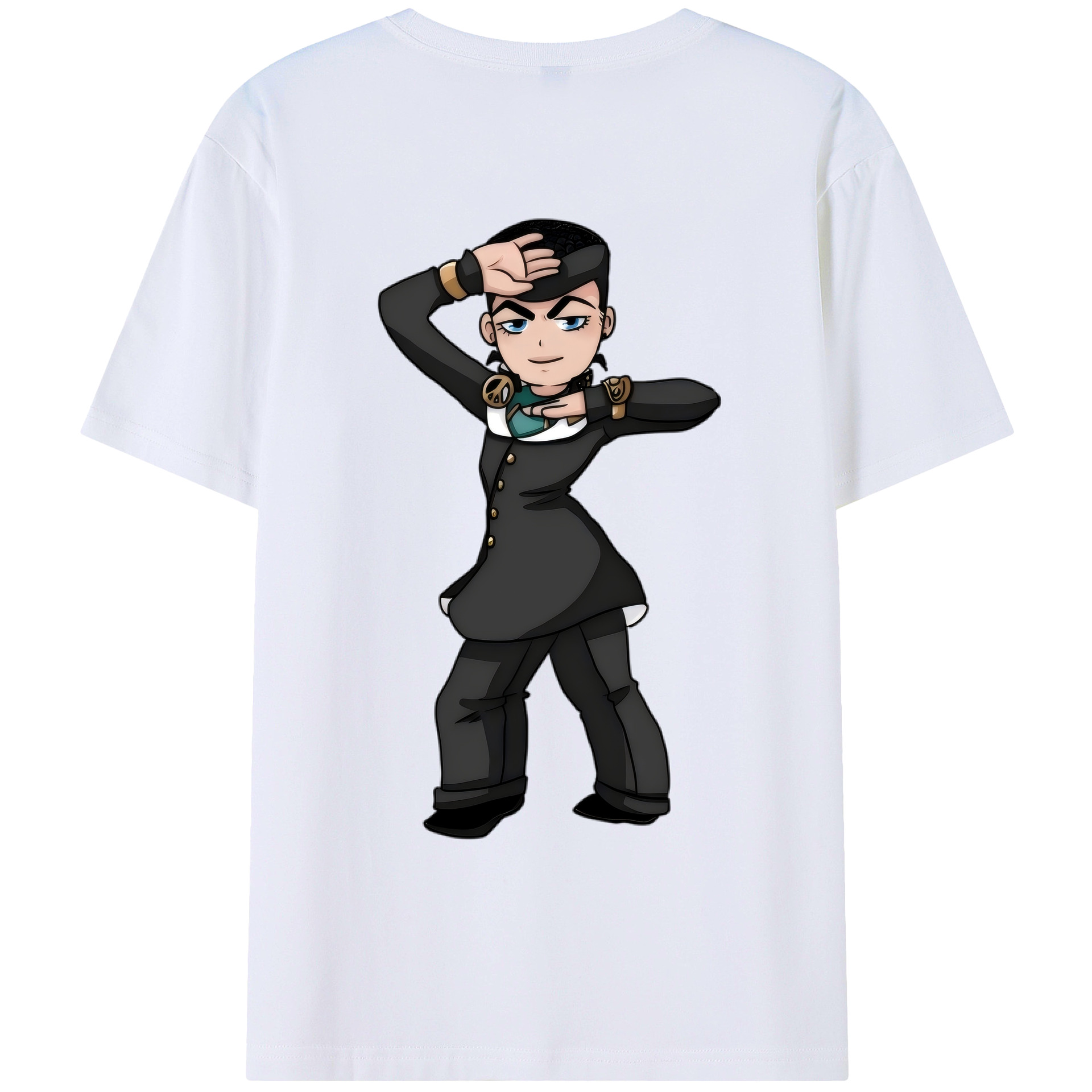 （画像用） ジョジョの奇妙な冒険 ひがしかた じょうすけ JoJo's Bizarre Adventure Higashikata Josuke レディース半袖Tシャツ(バックプリント)
