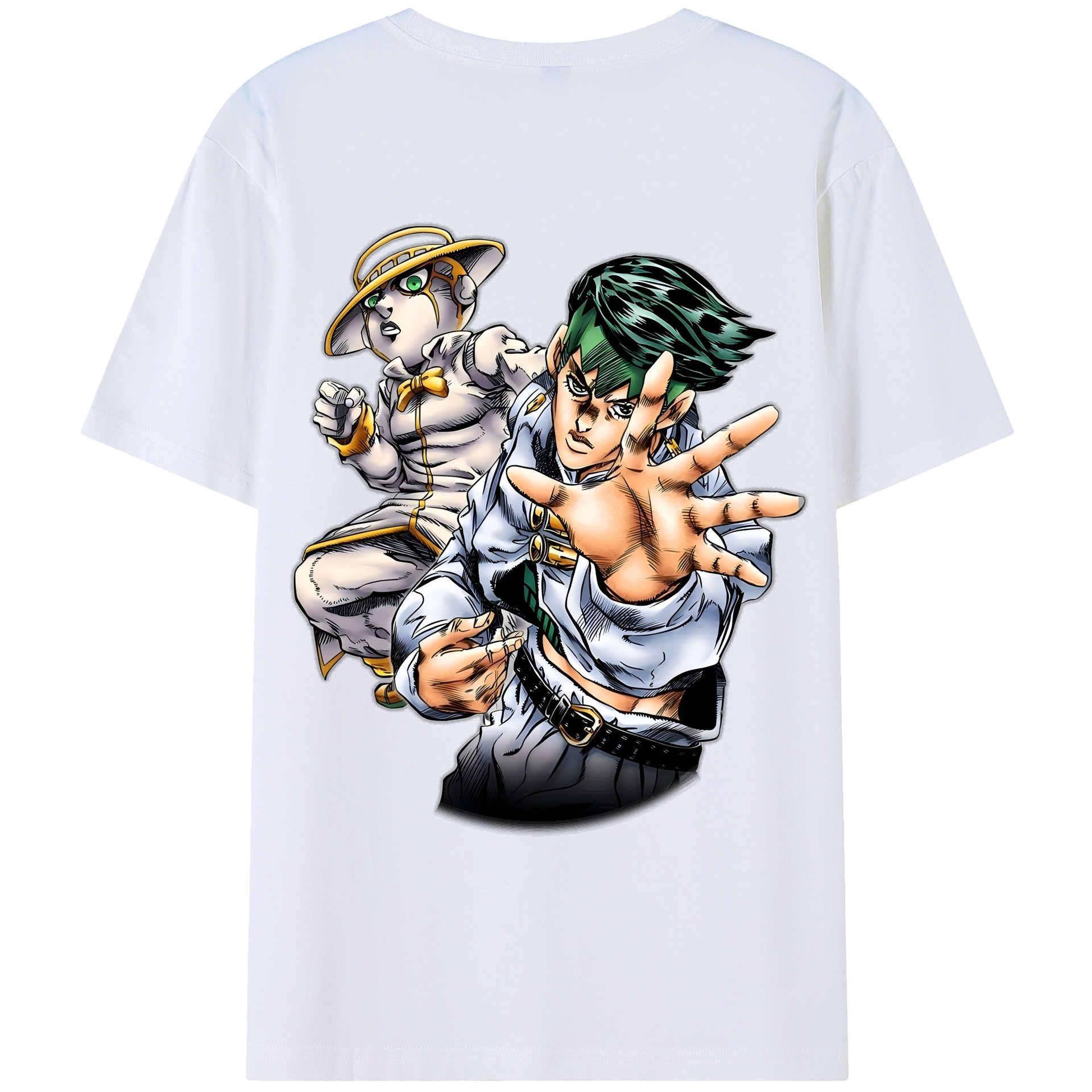 （画像用） ジョジョの奇妙な冒険 岸辺 露伴（きしべ ろはん） JoJo's Bizarre Adventure Rohan Kishibe レディース半袖Tシャツ(バックプリント)
