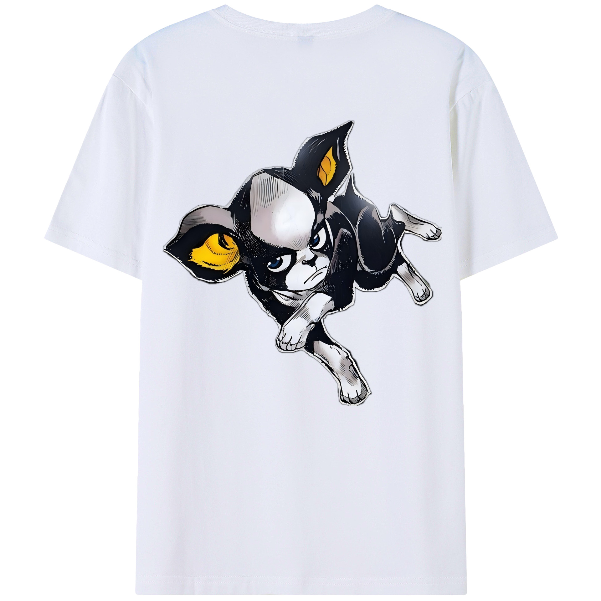 （画像用） ジョジョの奇妙な冒険 イギー JoJo's Bizarre Adventure Iggy レディース半袖Tシャツ(バックプリント)
