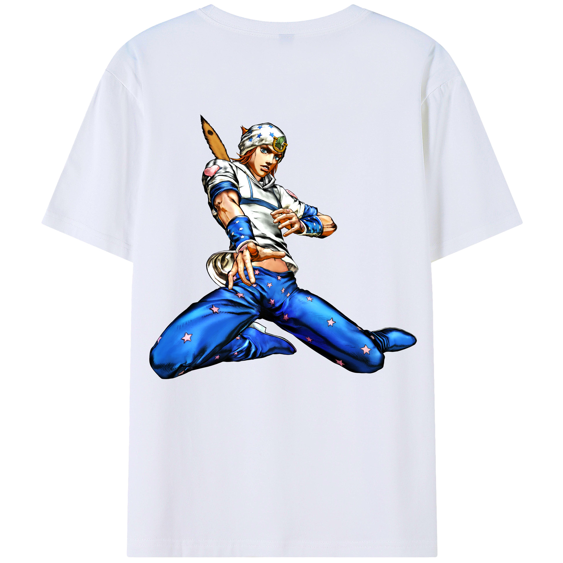 （画像用） ジョジョの奇妙な冒険 ジョナサン?ジョースター JoJo's Bizarre Adventure Jonathan Joestar レディース半袖Tシャツ(バックプリント)