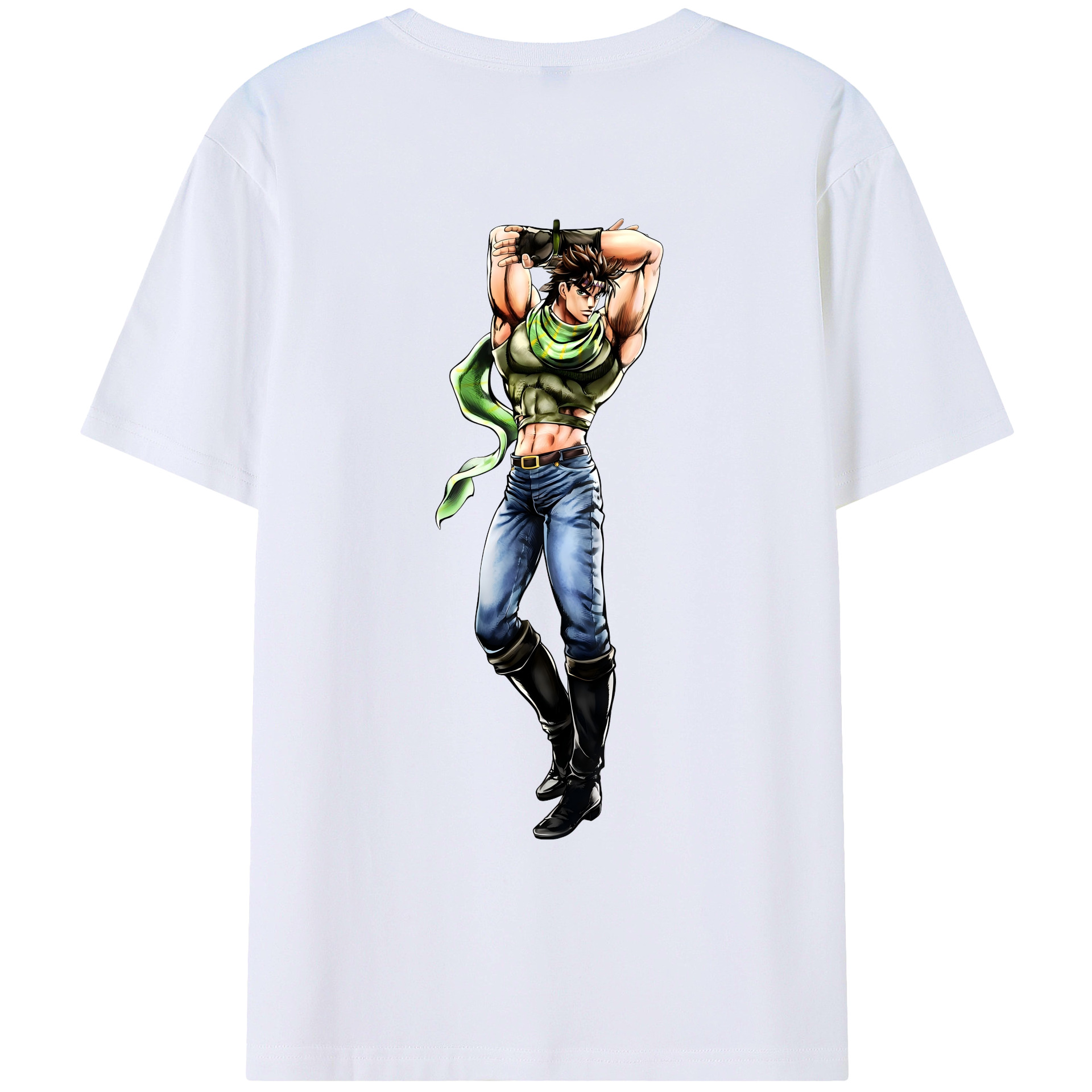 （画像用） ジョジョの奇妙な冒険 ジョセフ?ジョースター JoJo's Bizarre Adventure Joseph Joestar レディース半袖Tシャツ(バックプリント)