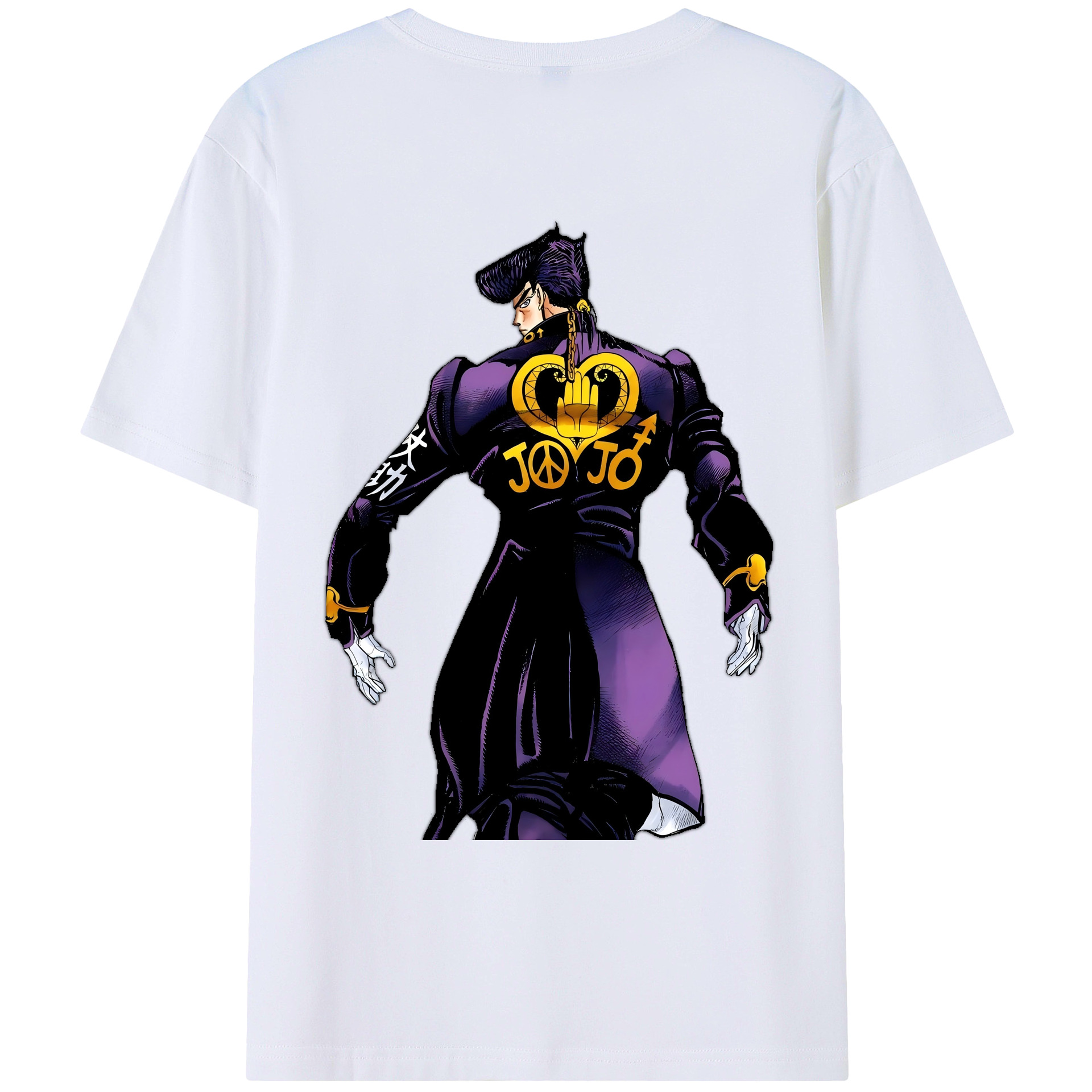 （画像用） ジョジョの奇妙な冒険 ひがしかた じょうすけ JoJo's Bizarre Adventure Higashikata Josuke レディース半袖Tシャツ(バックプリント)