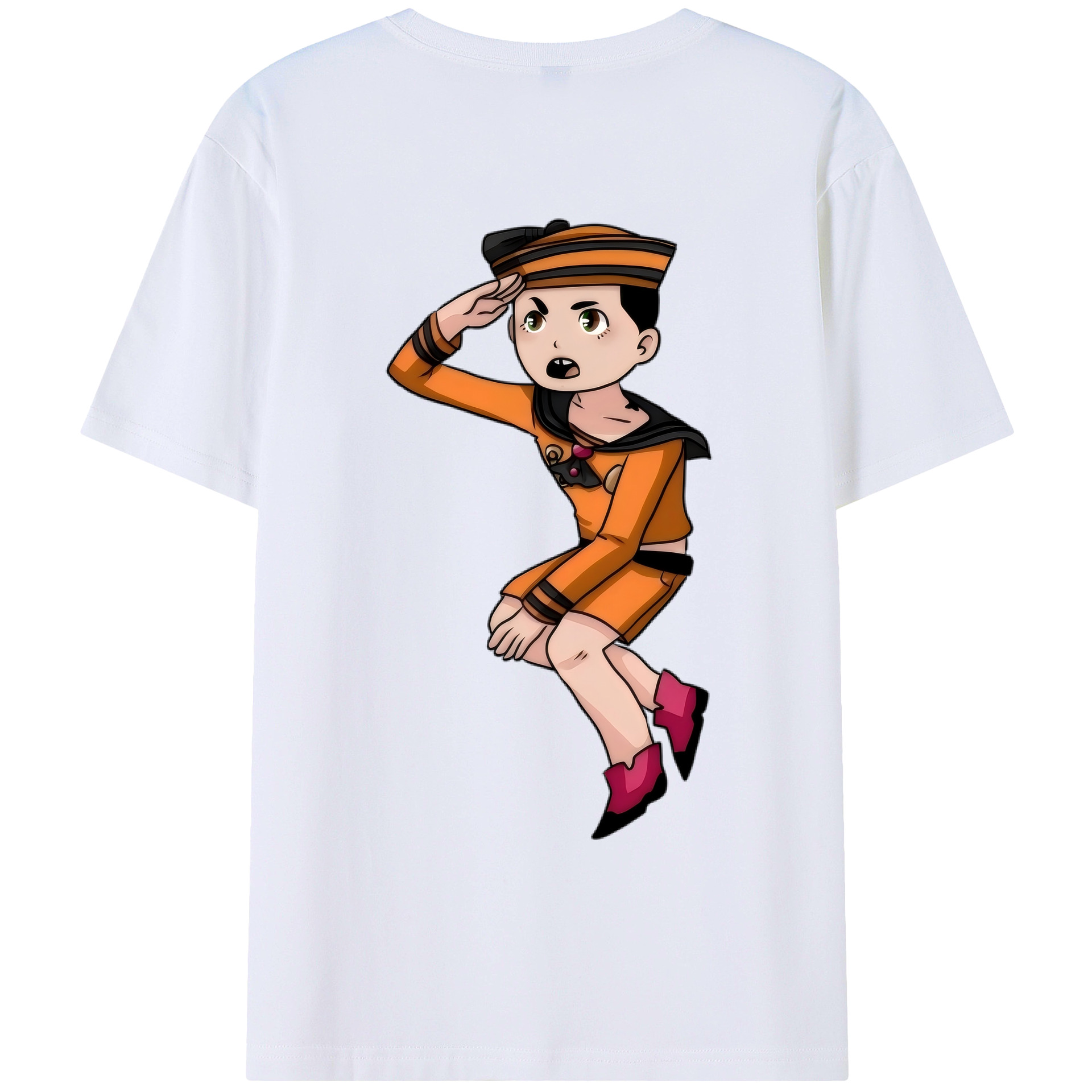 （画像用） ジョジョの奇妙な冒険 東方定助 JoJo's Bizarre Adventure Higashikata Josuke レディース半袖Tシャツ(バックプリント)