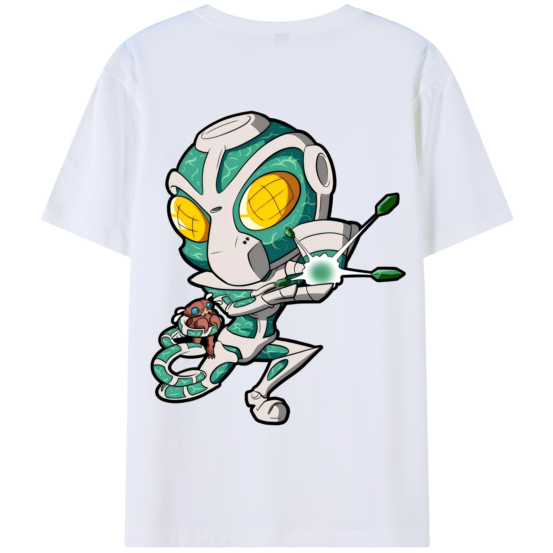 （画像用） ジョジョの奇妙な冒険 花京院 典明（かきょういん のりあき） JoJo's Bizarre Adventure Kakyoin Noriaki レディース半袖Tシャツ(バックプリント)
