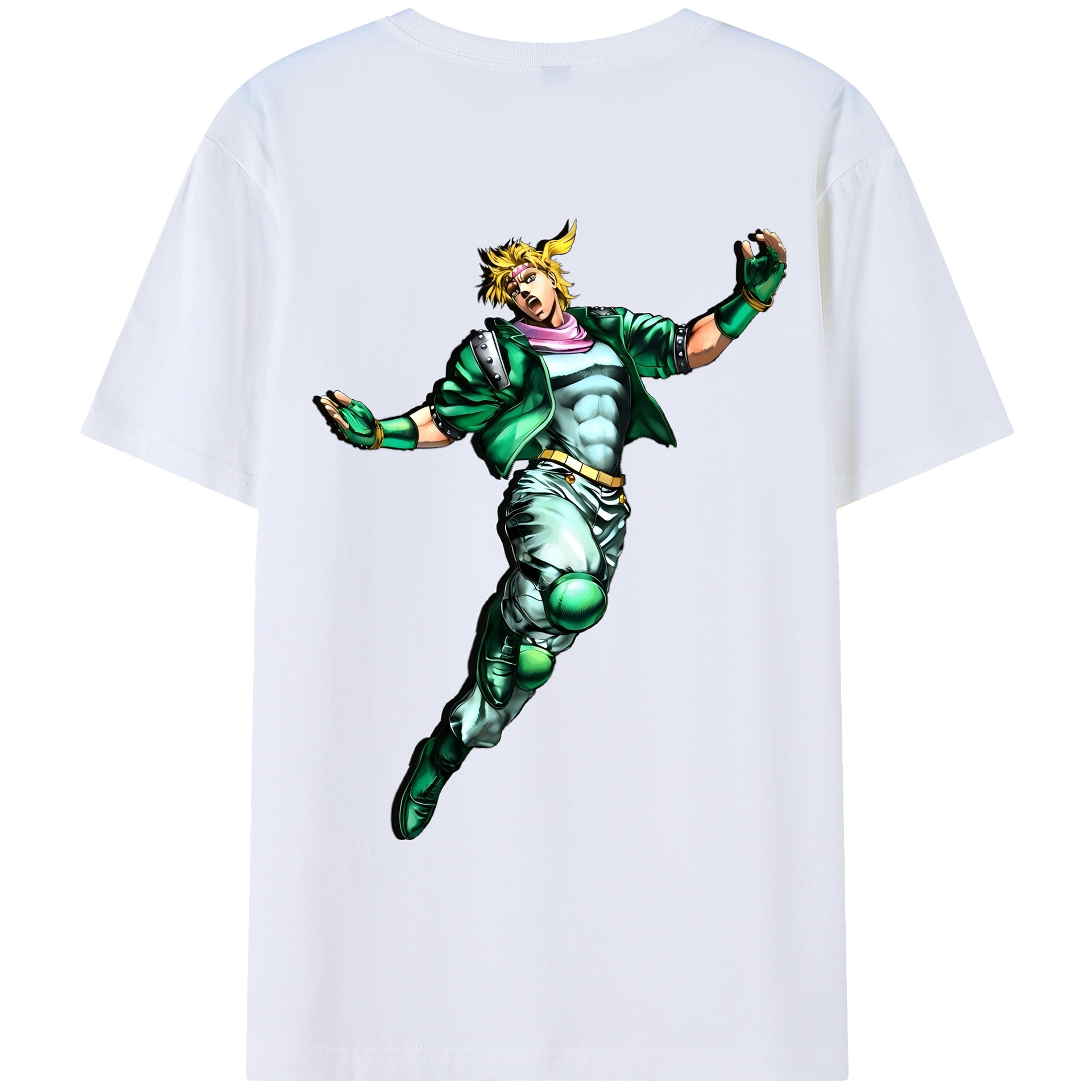（画像用） ジョジョの奇妙な冒険 ディオ?ブランドー JoJo's Bizarre Adventure Dio Brando レディース半袖Tシャツ(バックプリント)