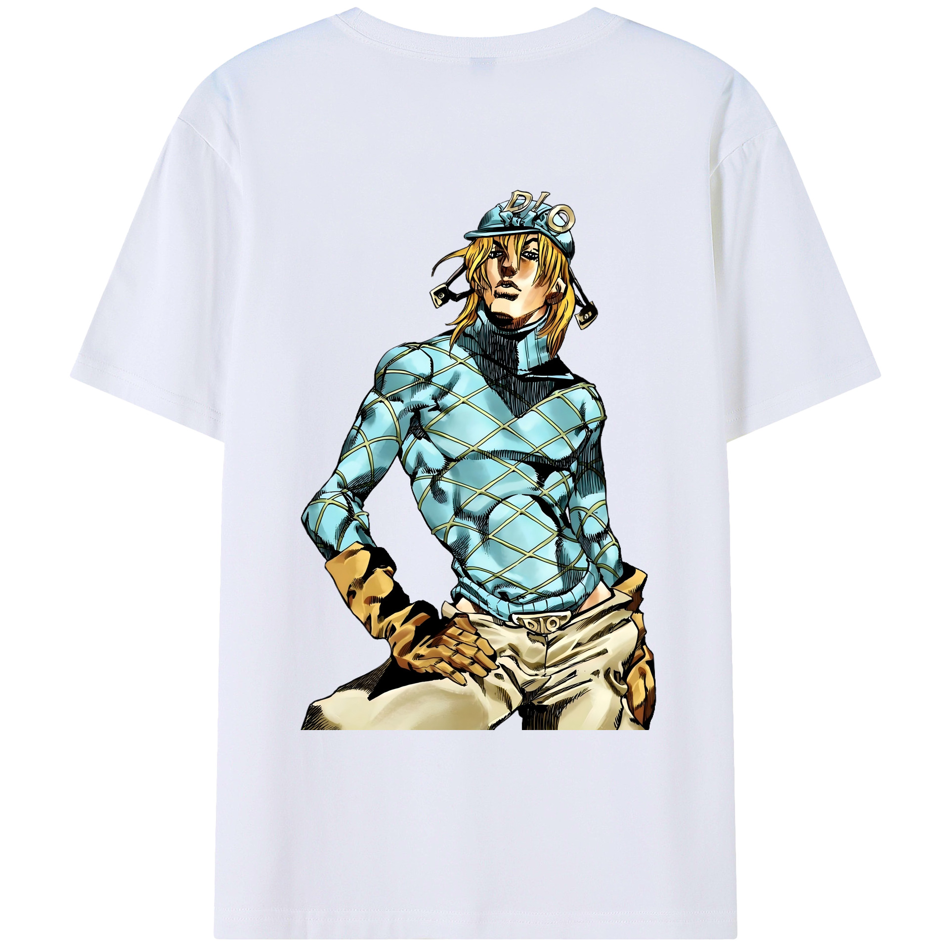 （画像用） ジョジョの奇妙な冒険 ディオ?ブランドー JoJo's Bizarre Adventure Dio Brando レディース半袖Tシャツ(バックプリント)