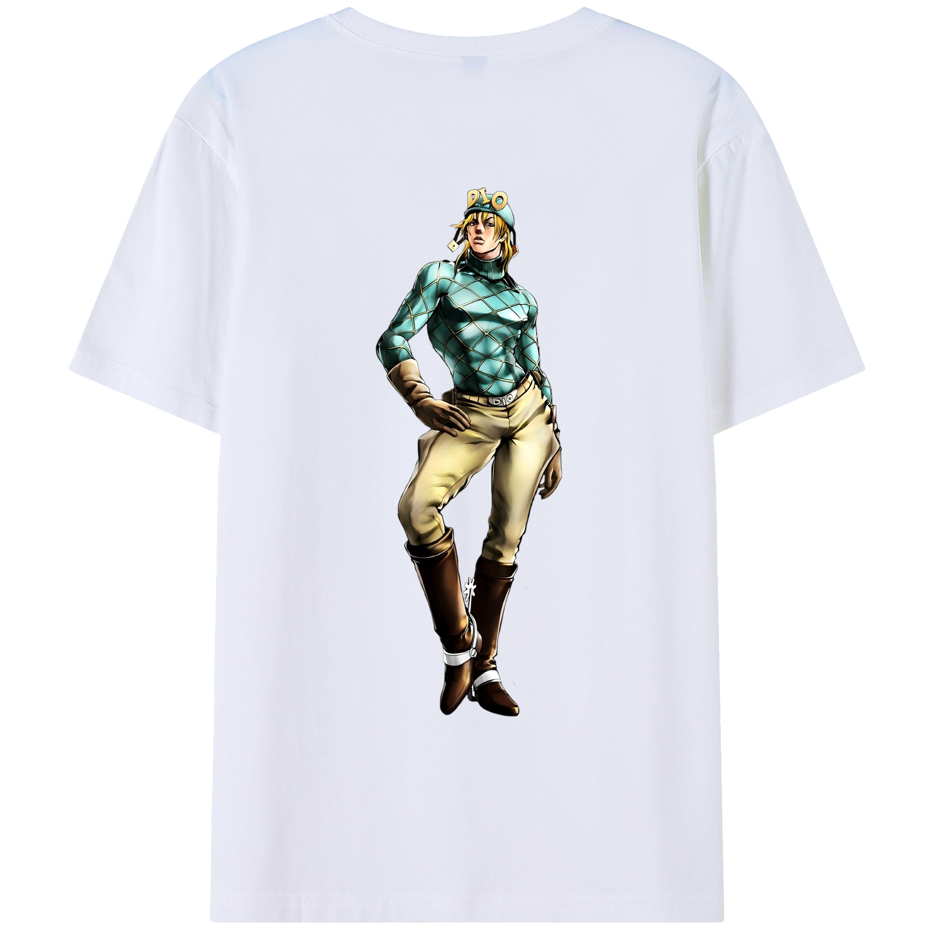 （画像用） ジョジョの奇妙な冒険 ディオ?ブランドー JoJo's Bizarre Adventure Dio Brando レディース半袖Tシャツ(バックプリント)