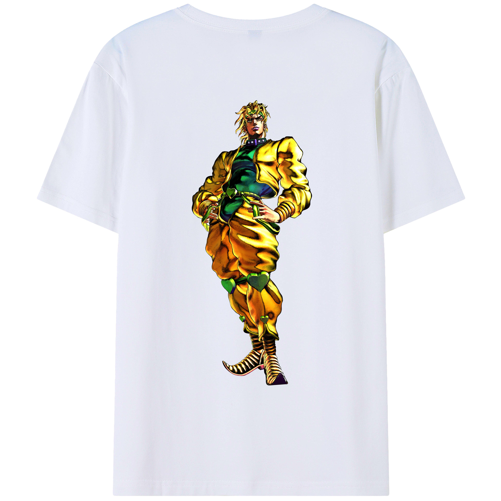 （画像用） ジョジョの奇妙な冒険 ディオ?ブランドー JoJo's Bizarre Adventure Dio Brando レディース半袖Tシャツ(バックプリント)