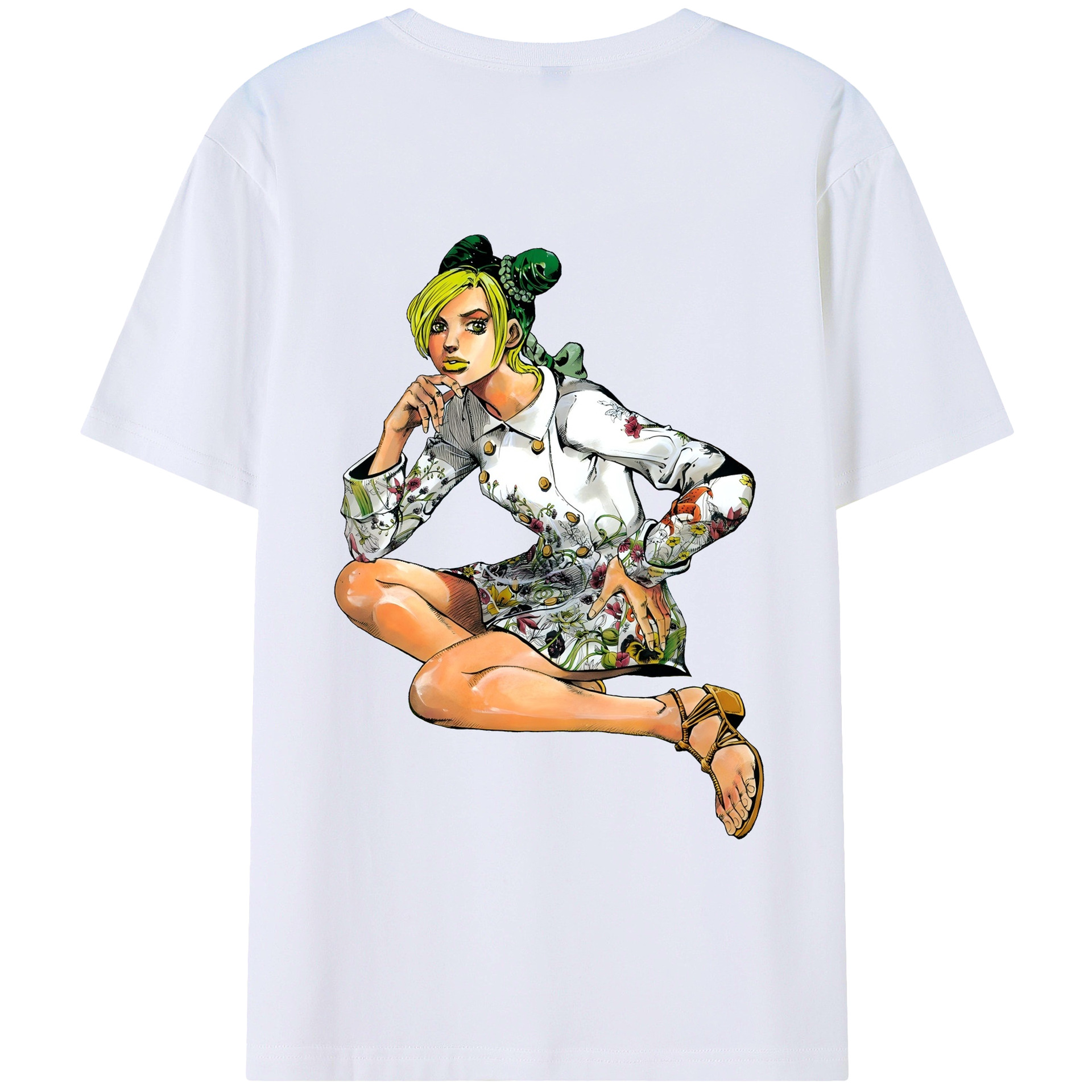 （画像用） "ジョジョの奇妙な冒険 くうじょう ジョリーン JoJo's Bizarre Adventure Jolyne Cujoh " レディース半袖Tシャツ(バックプリント)