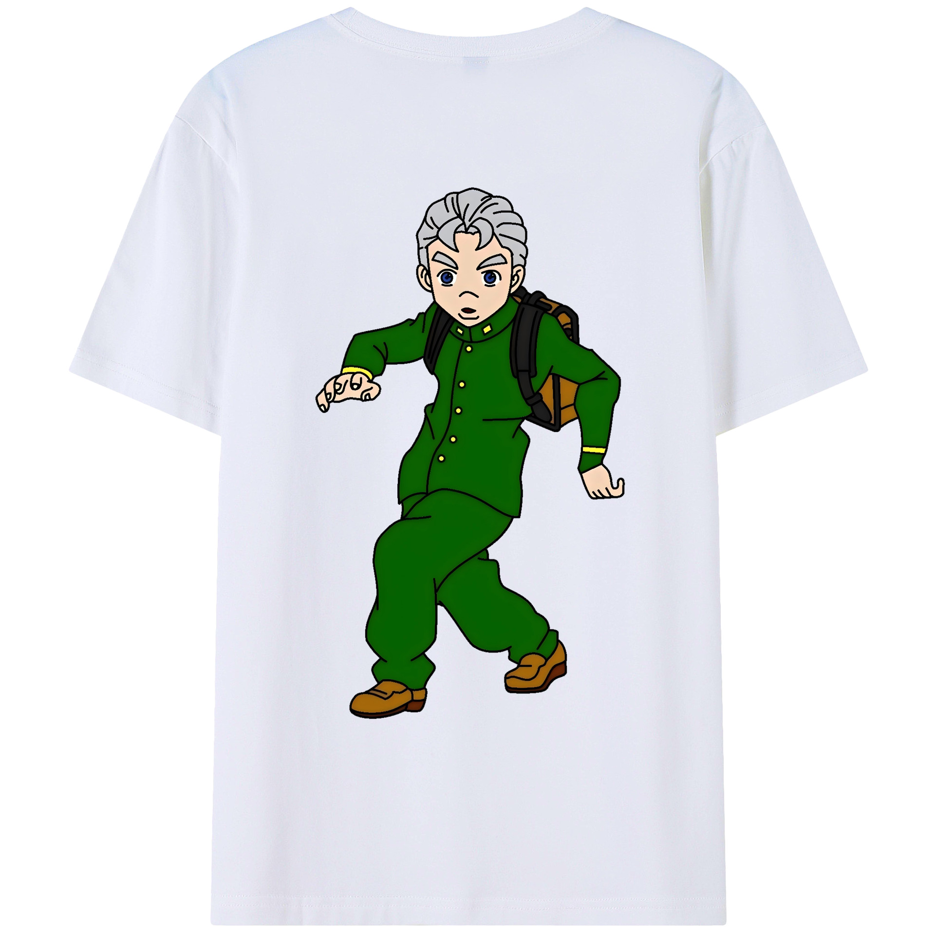 （画像用） ジョジョの奇妙な冒険 広瀨康一 JoJo's Bizarre Adventure Hirose Koichi レディース半袖Tシャツ(バックプリント)