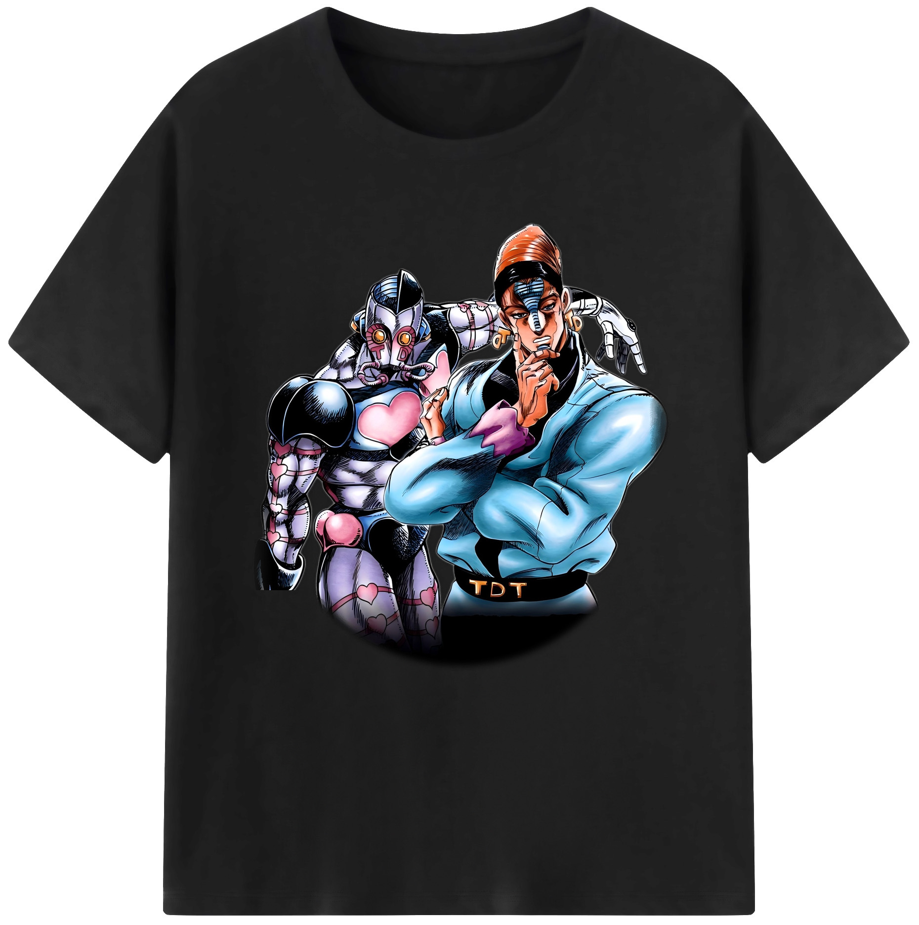 （画像用） ジョジョの奇妙な冒険 ひがしかた じょうすけ JoJo's Bizarre Adventure Higashikata Josuke レディースカジュアルプリントTシャツ（綿100％）