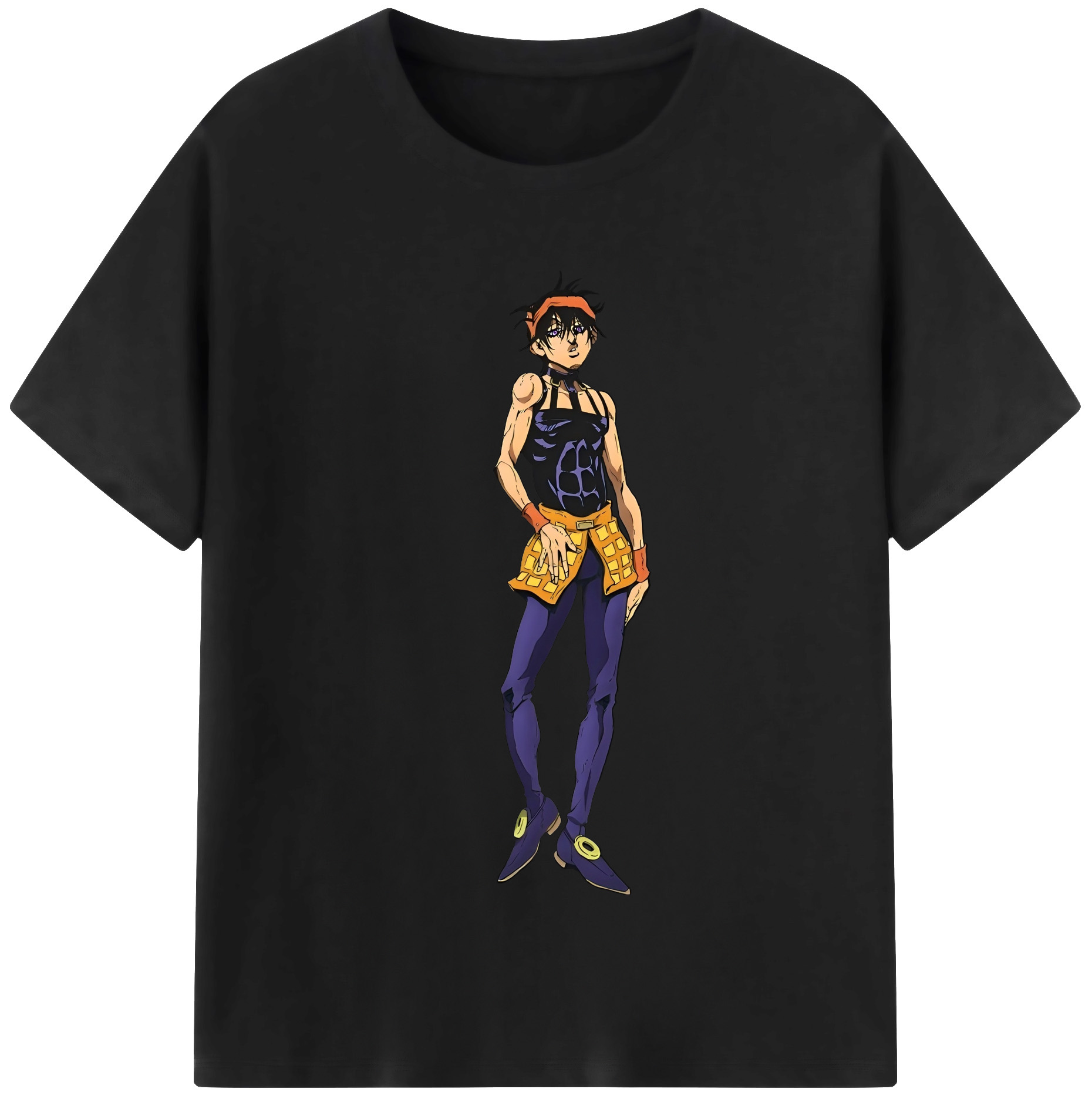 （画像用） ジョジョの奇妙な冒険 ナランチャ?ギルガ JoJo's Bizarre Adventure Narancia Ghirga レディースカジュアルプリントTシャツ（綿100％）