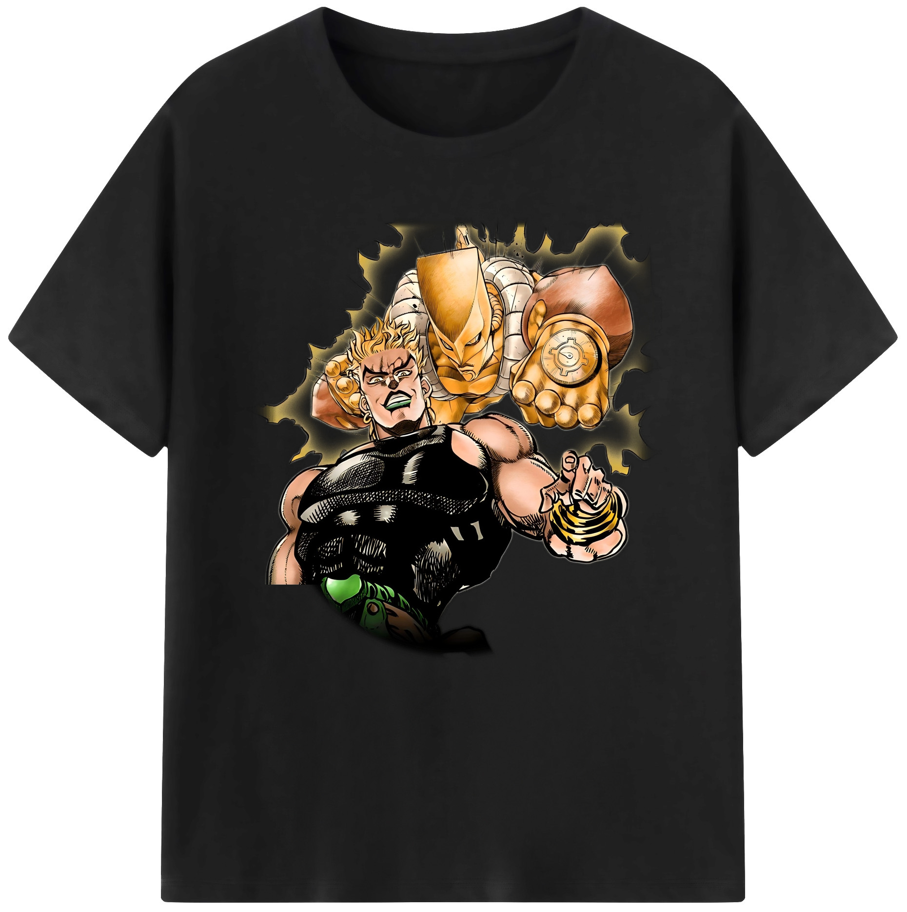 （画像用） ジョジョの奇妙な冒険 ディオ?ブランドー JoJo's Bizarre Adventure Dio Brando レディースカジュアルプリントTシャツ（綿100％）