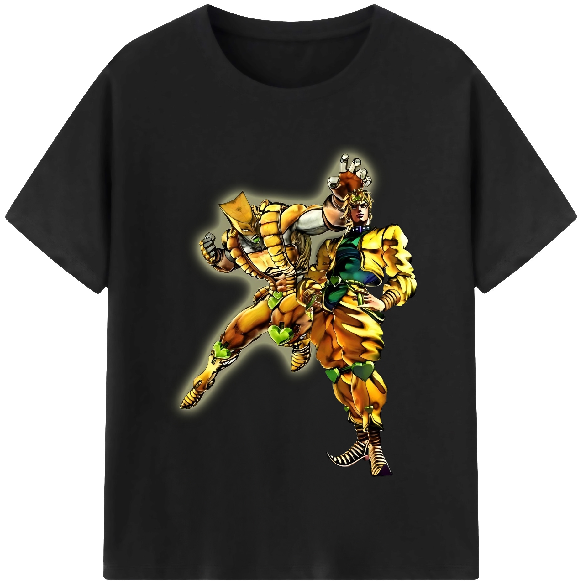 （画像用） ジョジョの奇妙な冒険 ディオ?ブランドー JoJo's Bizarre Adventure Dio Brando レディースカジュアルプリントTシャツ（綿100％）