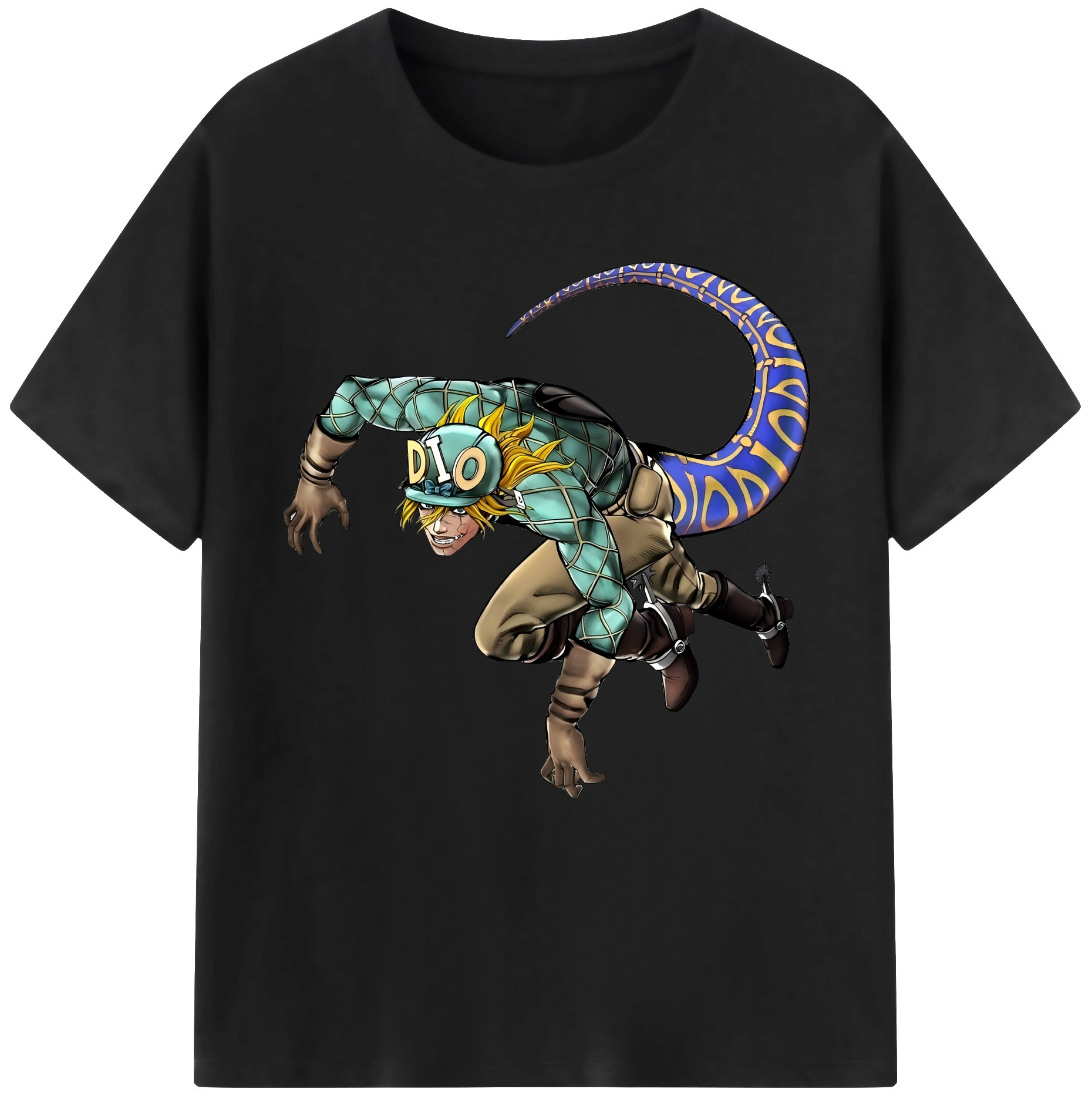 （画像用） ジョジョの奇妙な冒険 ディオ?ブランドー JoJo's Bizarre Adventure Dio Brando レディースカジュアルプリントTシャツ（綿100％）