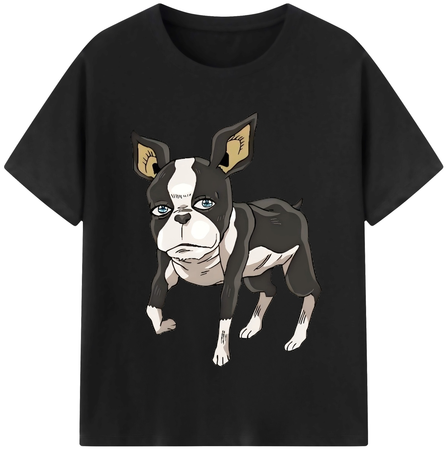 （画像用） ジョジョの奇妙な冒険 イギー JoJo's Bizarre Adventure Iggy レディースカジュアルプリントTシャツ（綿100％）