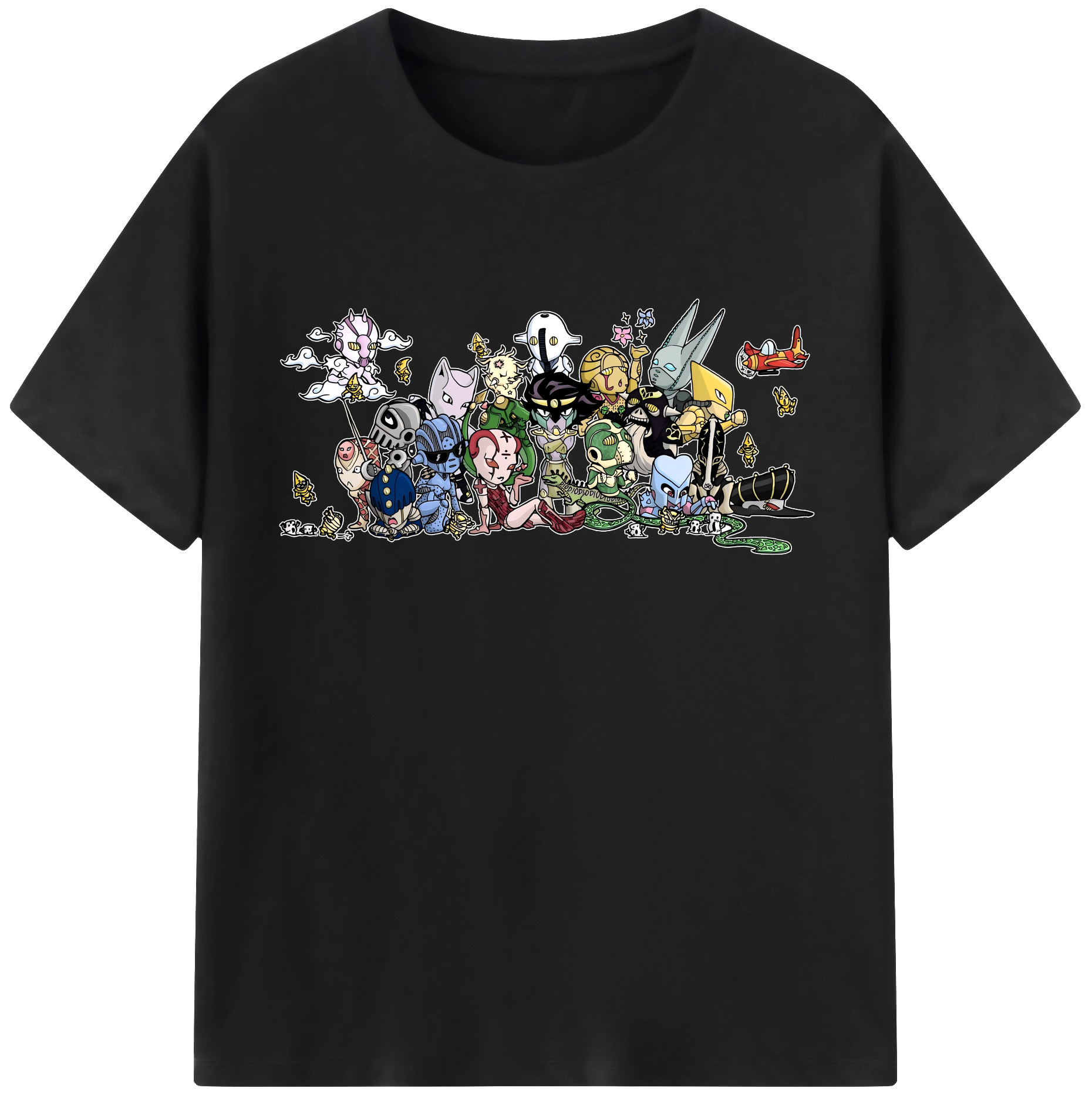 （画像用） ジョジョの奇妙な冒険 JoJo's Bizarre Adventure レディースカジュアルプリントTシャツ（綿100％）