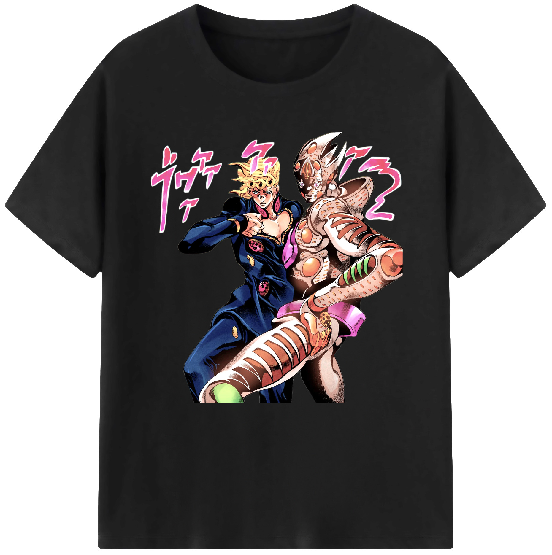 （画像用） ジョジョの奇妙な冒険 ジョルノ?ジョバァーナ JoJo's Bizarre Adventure Giorno Giovanna レディースカジュアルプリントTシャツ（綿100％）