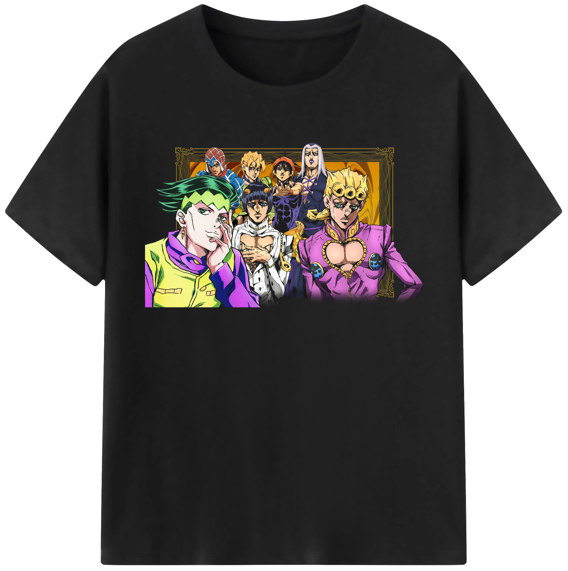 （画像用） ジョジョの奇妙な冒険 ジョルノ?ジョバァーナ JoJo's Bizarre Adventure Giorno Giovanna レディースカジュアルプリントTシャツ（綿100％）