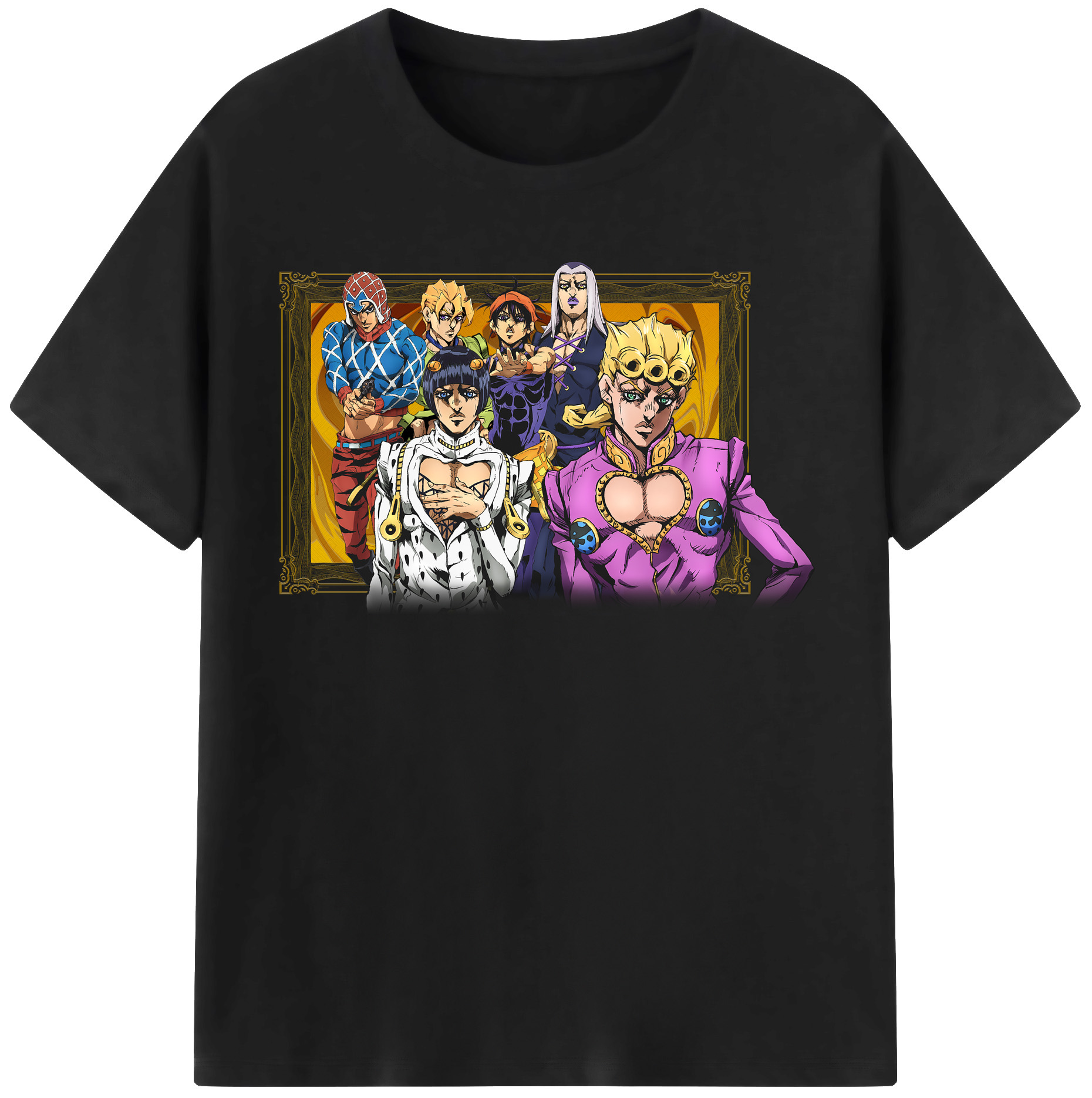（画像用） ジョジョの奇妙な冒険 ジョルノ?ジョバァーナ JoJo's Bizarre Adventure Giorno Giovanna レディースカジュアルプリントTシャツ（綿100％）