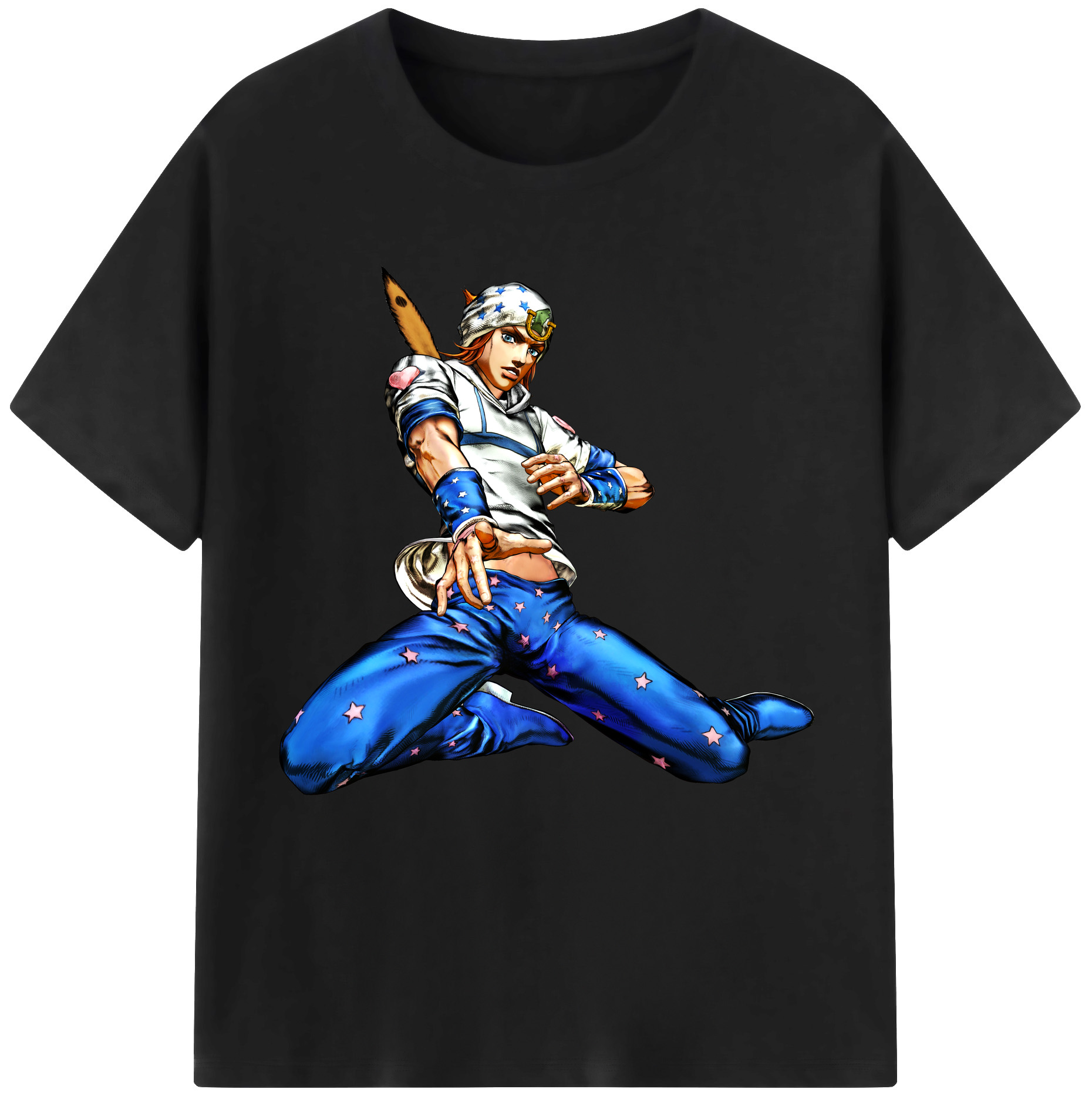 （画像用） ジョジョの奇妙な冒険 ジョナサン?ジョースター JoJo's Bizarre Adventure Jonathan Joestar レディースカジュアルプリントTシャツ（綿100％）