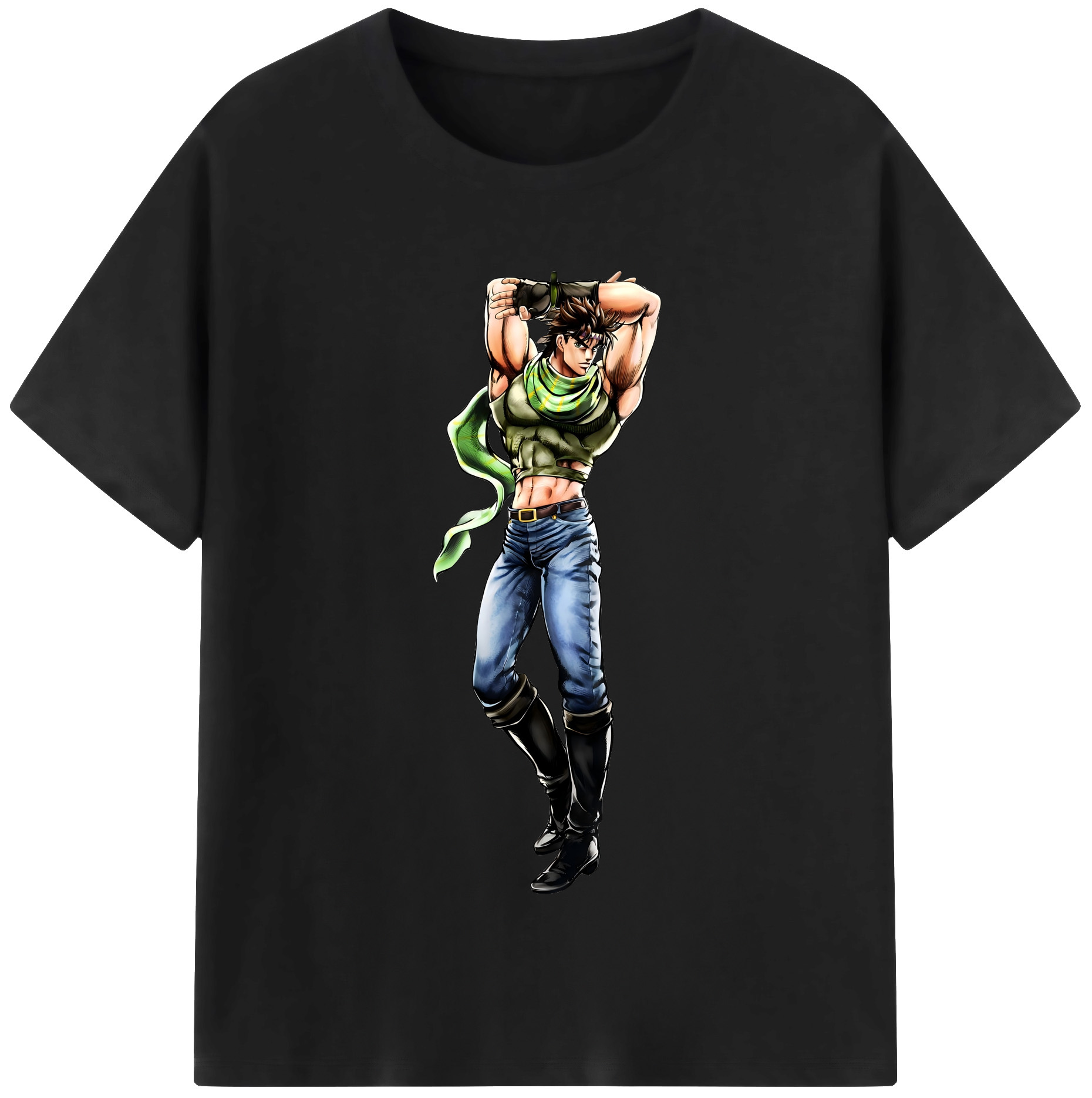（画像用） ジョジョの奇妙な冒険 ジョセフ?ジョースター JoJo's Bizarre Adventure Joseph Joestar レディースカジュアルプリントTシャツ（綿100％）