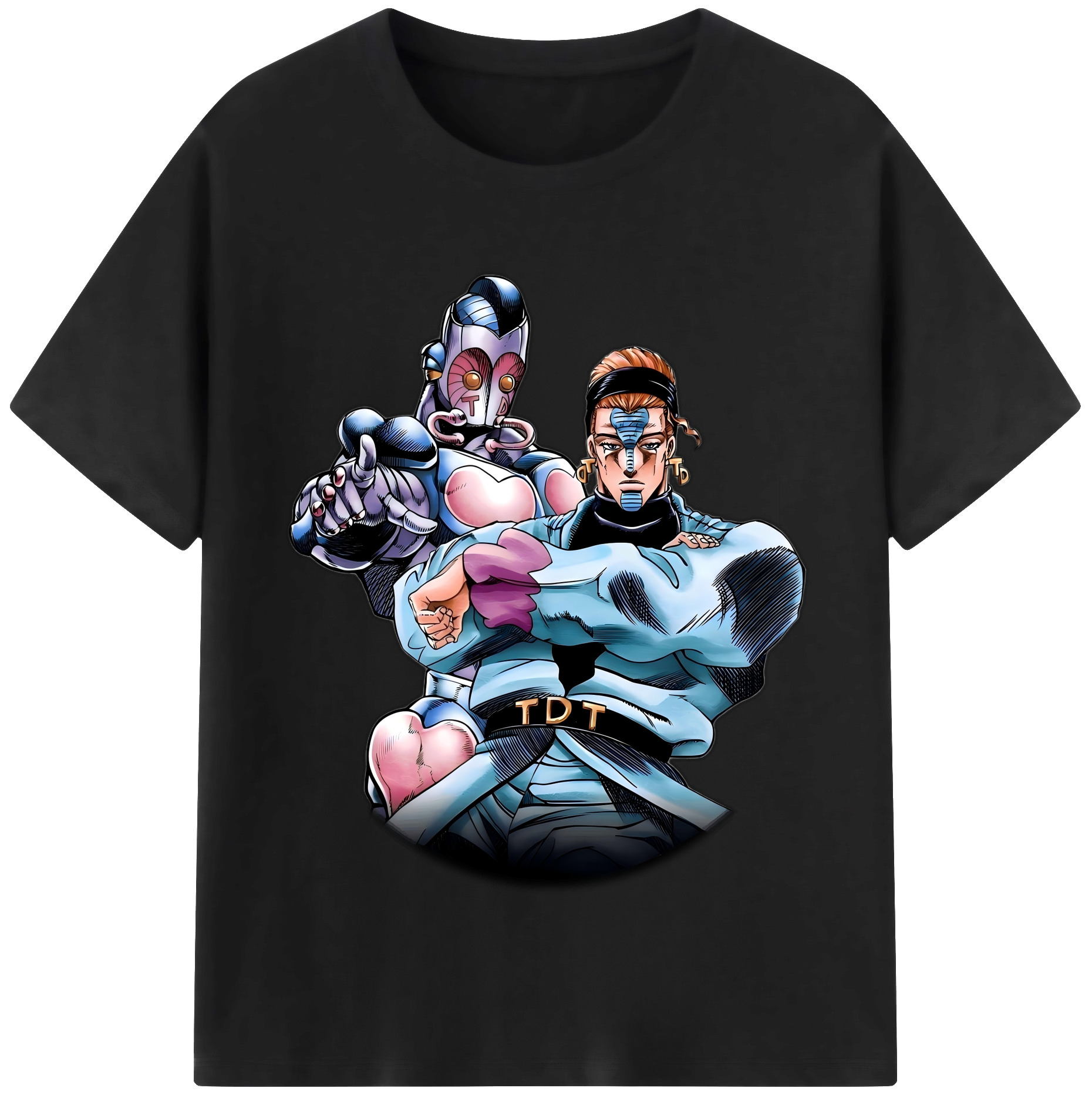 （画像用） ジョジョの奇妙な冒険 ひがしかた じょうすけ JoJo's Bizarre Adventure Higashikata Josuke レディースカジュアルプリントTシャツ（綿100％）
