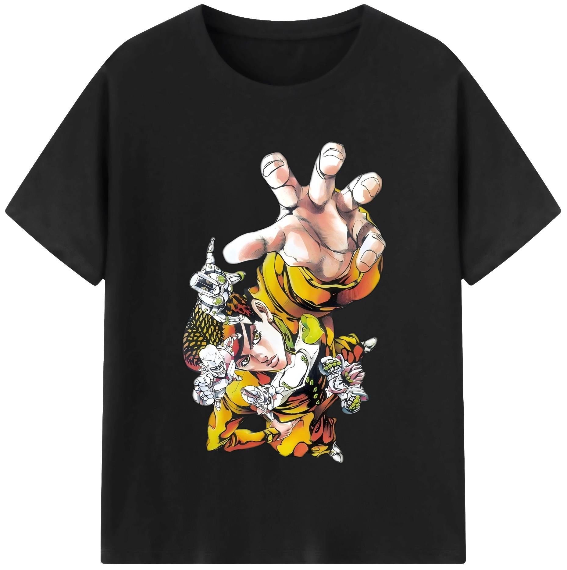 （画像用） ジョジョの奇妙な冒険 ひがしかた じょうすけ JoJo's Bizarre Adventure Higashikata Josuke レディースカジュアルプリントTシャツ（綿100％）