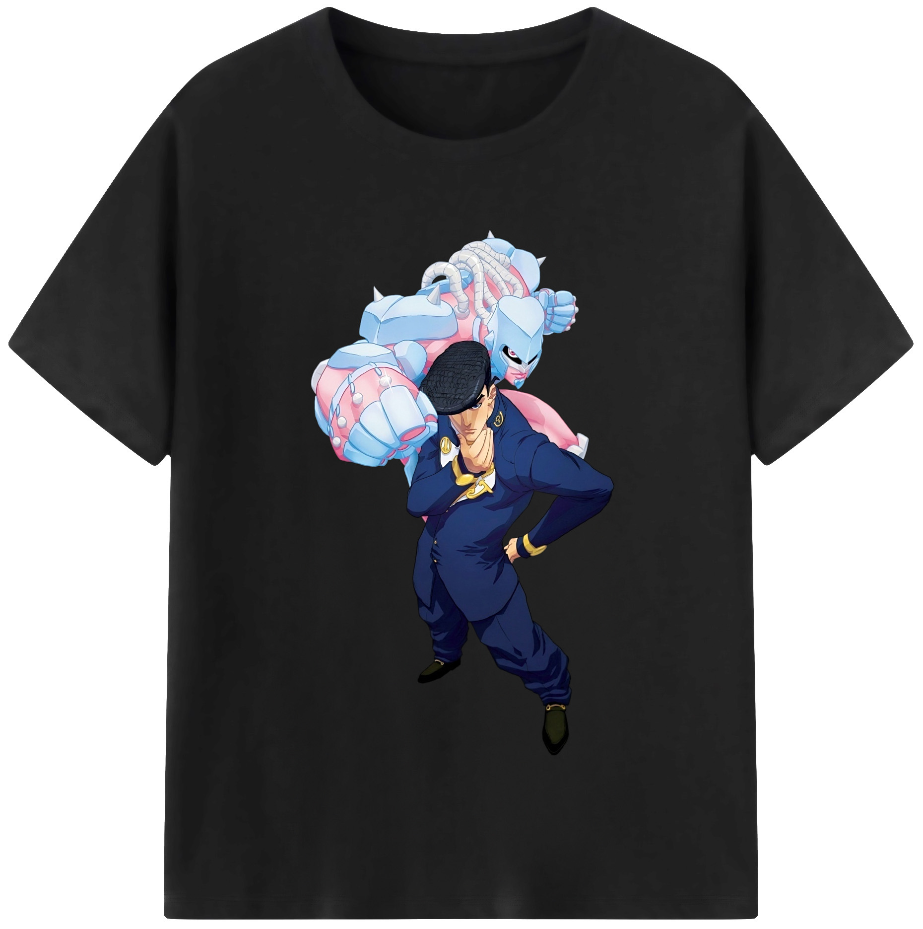 （画像用） ジョジョの奇妙な冒険 ひがしかた じょうすけ JoJo's Bizarre Adventure Higashikata Josuke レディースカジュアルプリントTシャツ（綿100％）