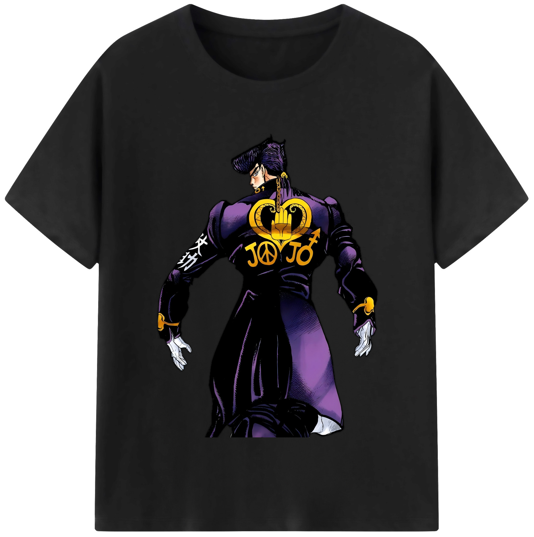 （画像用） ジョジョの奇妙な冒険 ひがしかた じょうすけ JoJo's Bizarre Adventure Higashikata Josuke レディースカジュアルプリントTシャツ（綿100％）
