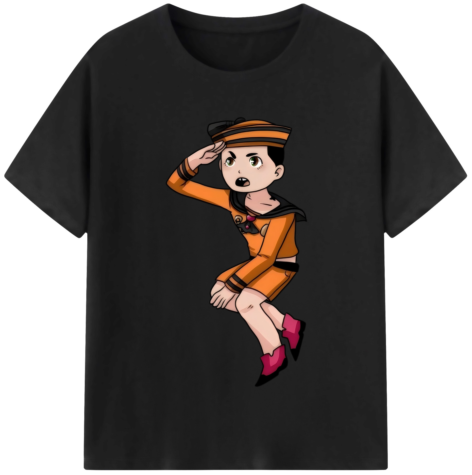 （画像用） ジョジョの奇妙な冒険 東方定助 JoJo's Bizarre Adventure Higashikata Josuke レディースカジュアルプリントTシャツ（綿100％）