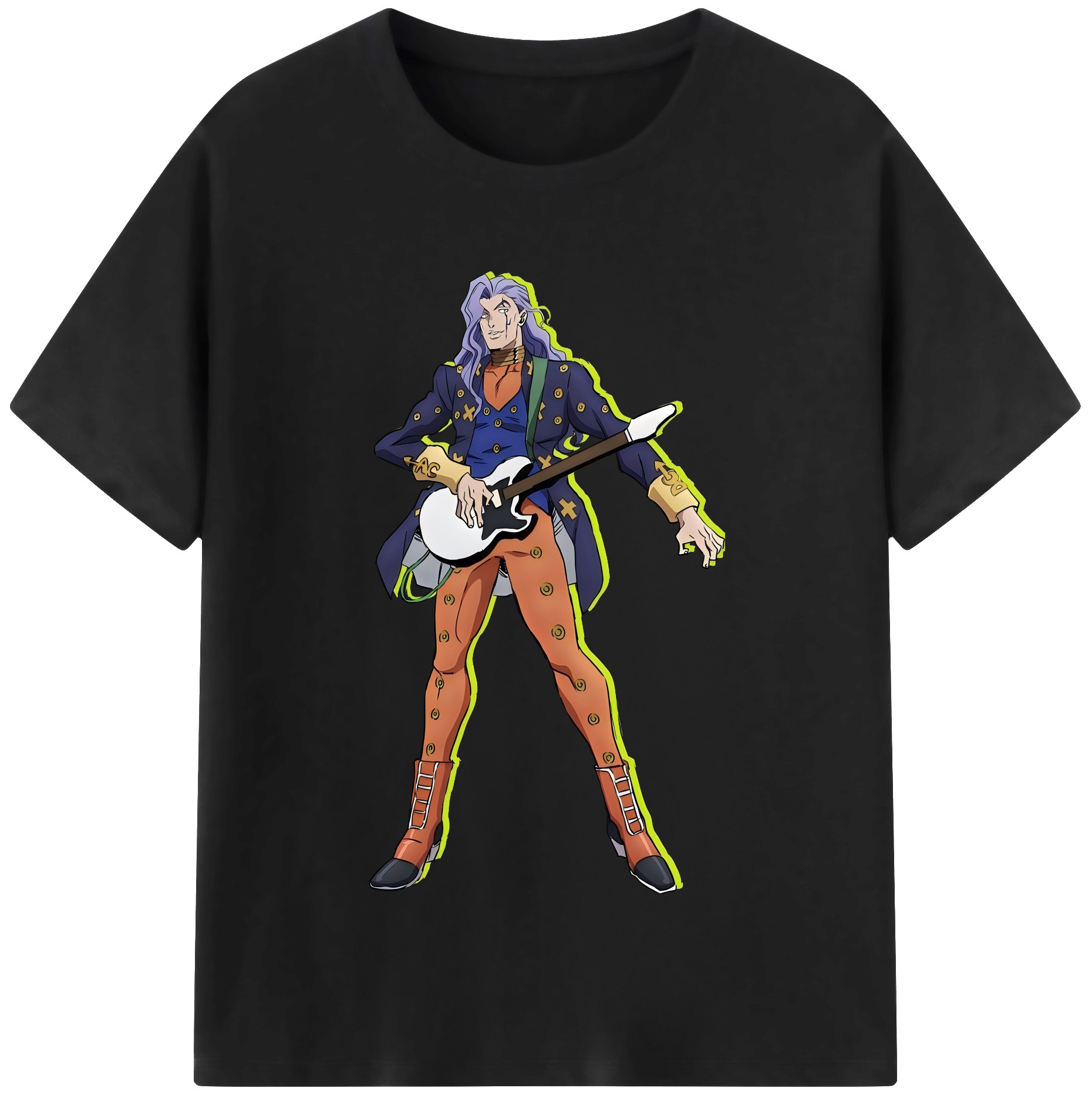 （画像用） ジョジョの奇妙な冒険 おといし あきら JoJo's Bizarre Adventure Akira Otoishi レディースカジュアルプリントTシャツ（綿100％）