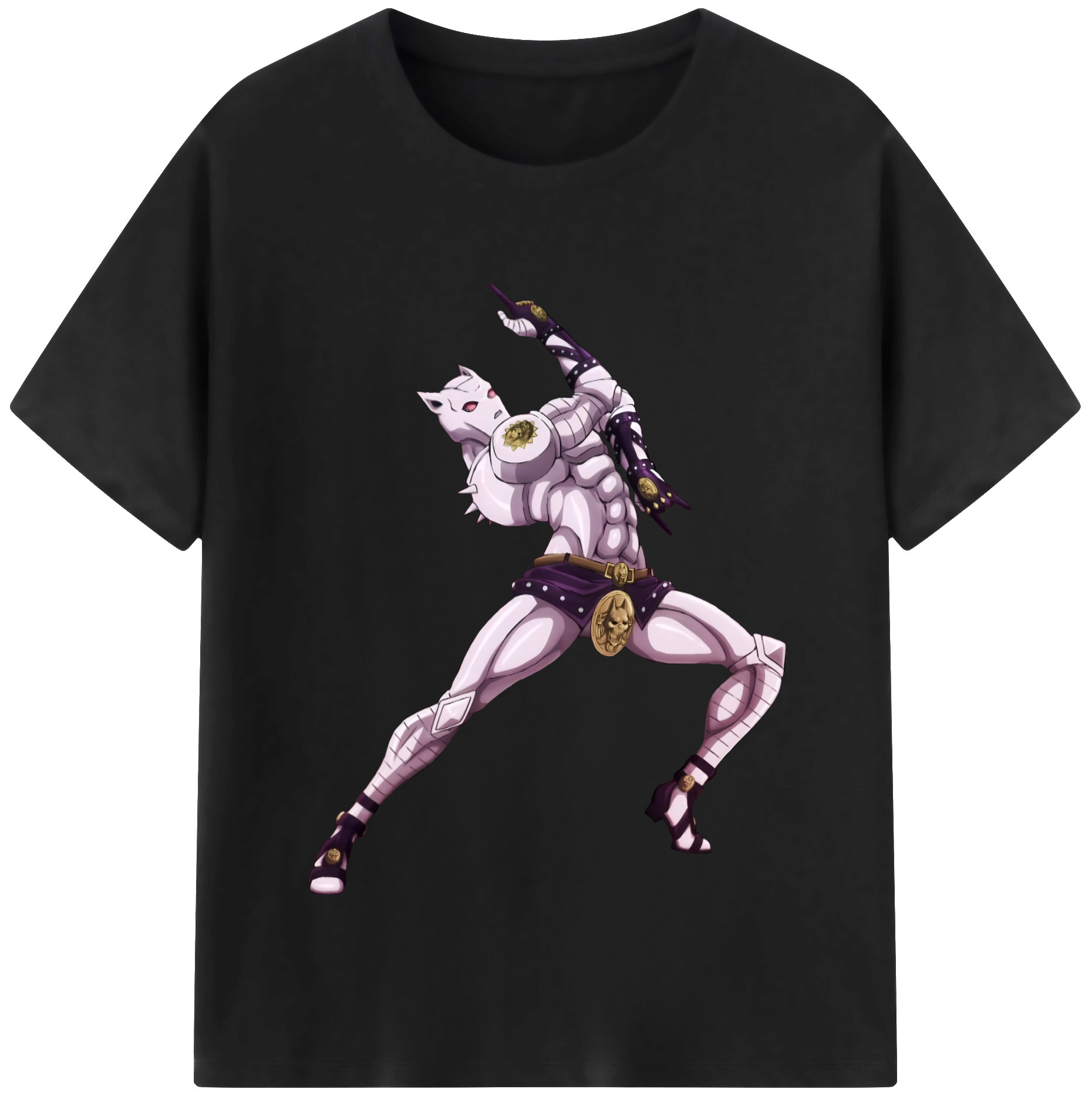 （画像用） ジョジョの奇妙な冒険 きら よしかげ JoJo's Bizarre Adventure Kira Yoshikage レディースカジュアルプリントTシャツ（綿100％）
