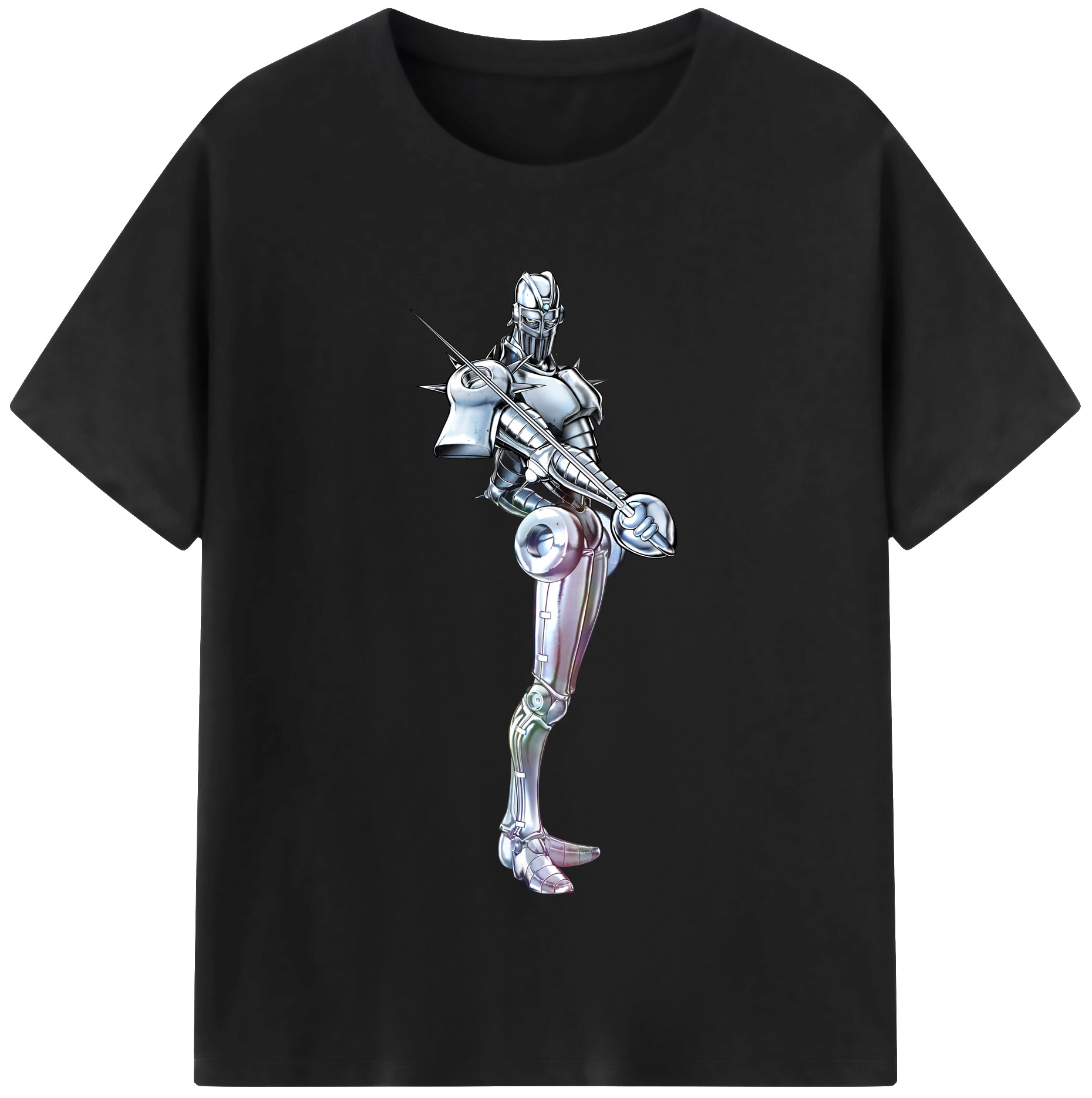 （画像用） ジョジョの奇妙な冒険 ジャン＝ピエール?ポルナレフ JoJo's Bizarre Adventure Jan Pierre Polnareff レディースカジュアルプリントTシャツ（綿100％）