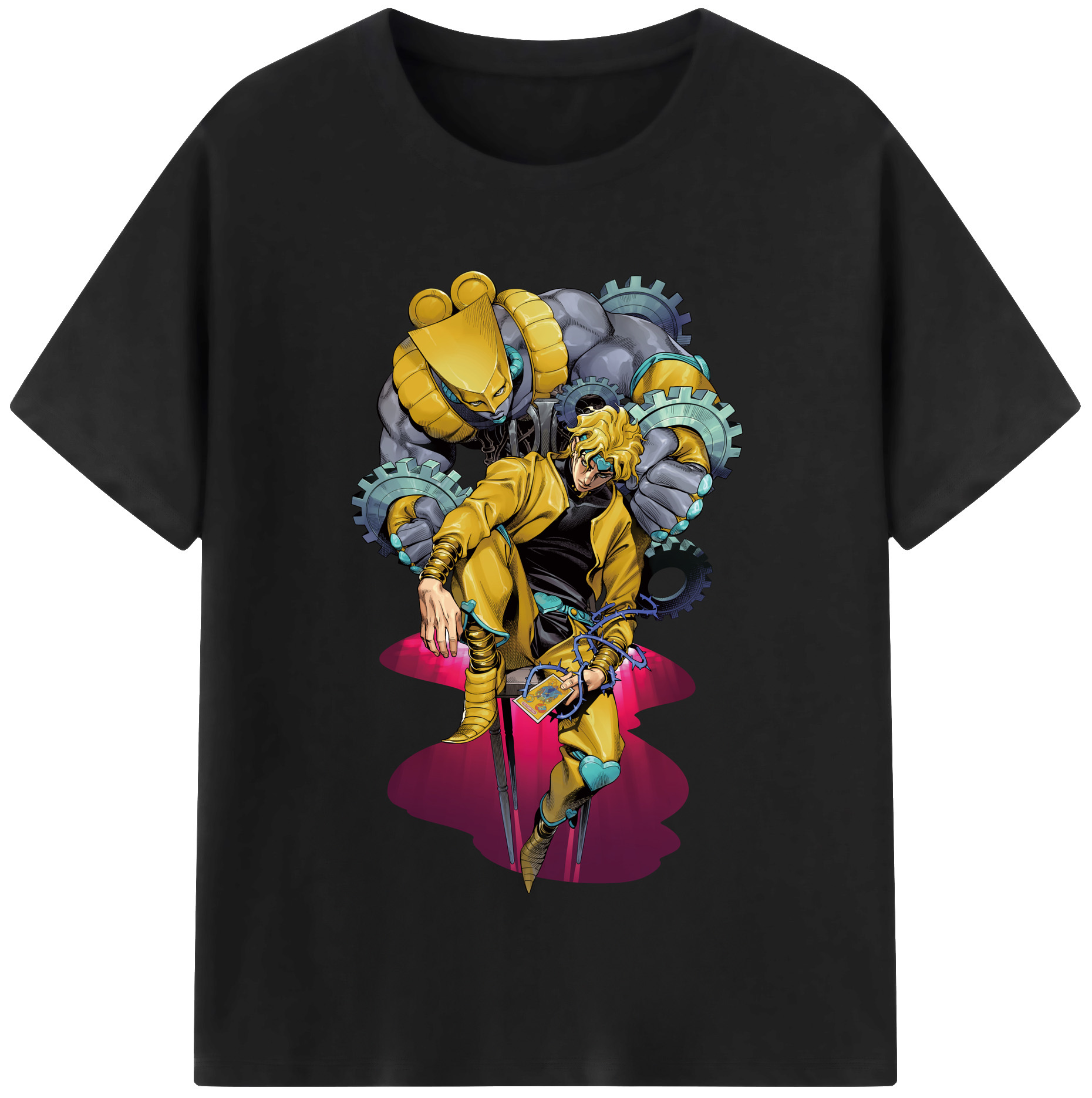 （画像用） ジョジョの奇妙な冒険 ディオ?ブランドー JoJo's Bizarre Adventure Dio Brando レディースカジュアルプリントTシャツ（綿100％）