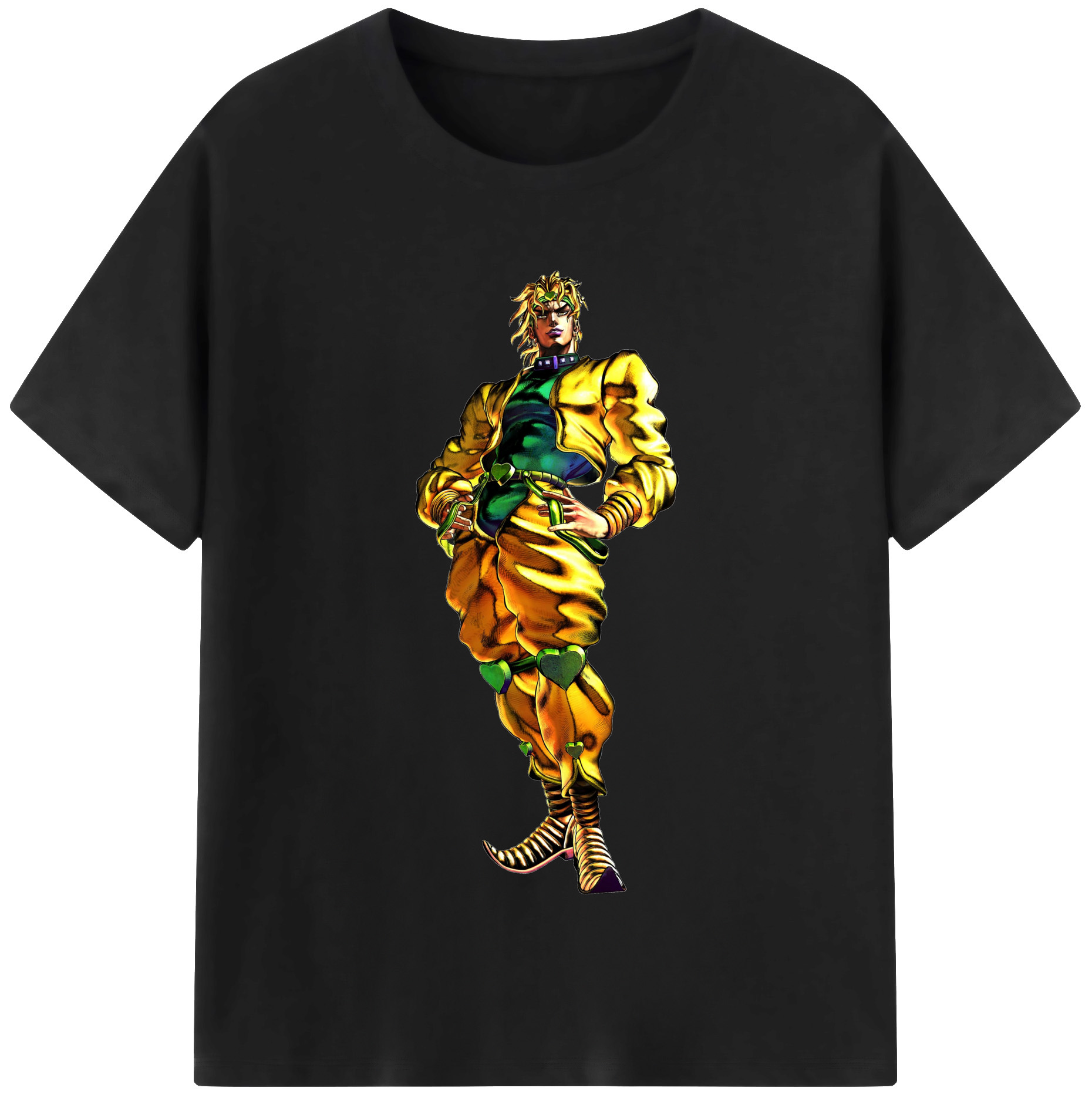 （画像用） ジョジョの奇妙な冒険 ディオ?ブランドー JoJo's Bizarre Adventure Dio Brando レディースカジュアルプリントTシャツ（綿100％）
