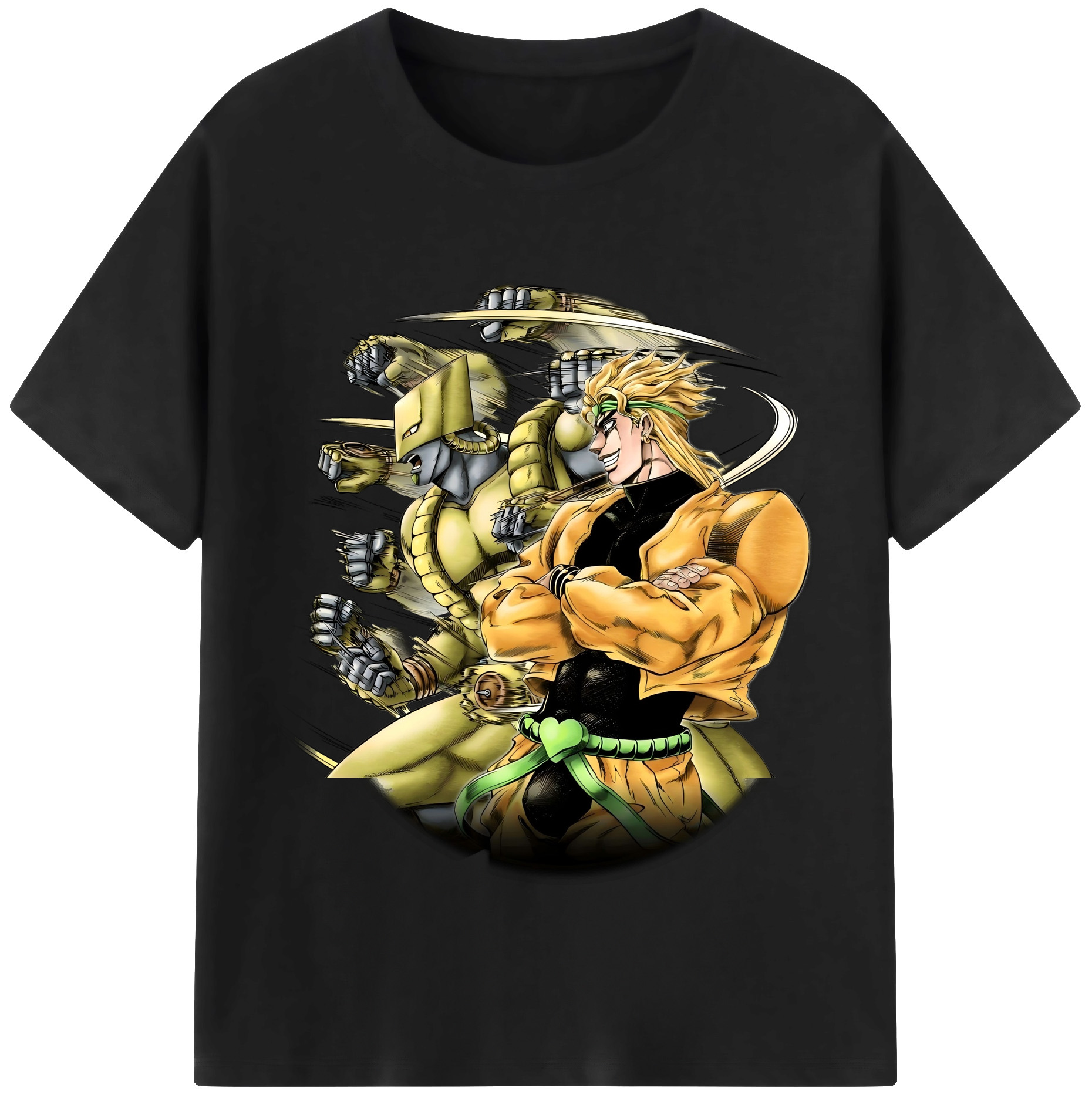 （画像用） ジョジョの奇妙な冒険 ディオ?ブランドー JoJo's Bizarre Adventure Dio Brando レディースカジュアルプリントTシャツ（綿100％）